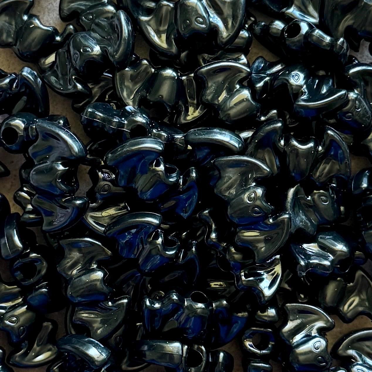 Bat Beads, SPOOKY!! Acrylic, 20 pcs, 25mm, Hole: 3.2mm