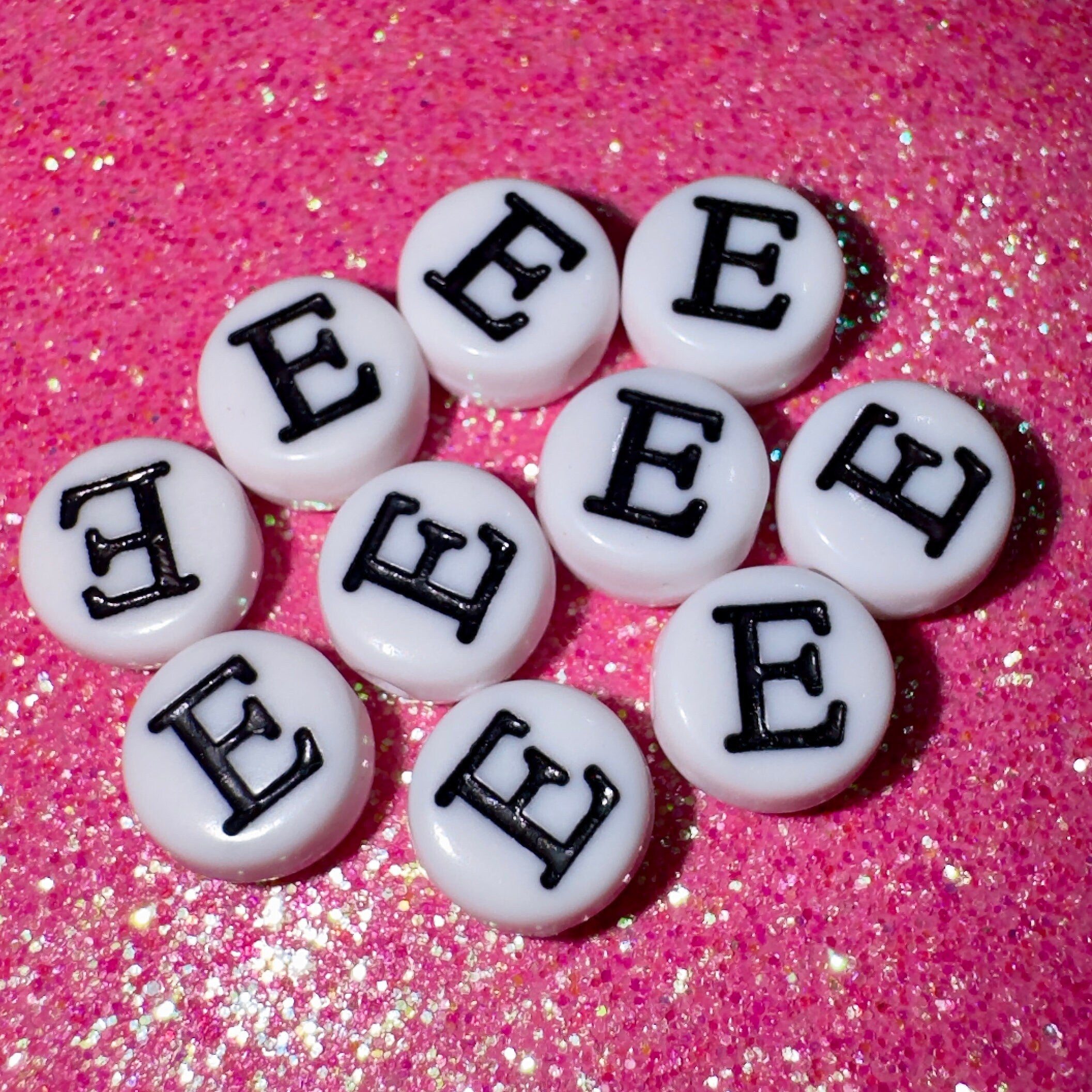 100 Epsilon Greek Letter Beads: DIY Sorority Bracelet Accessories