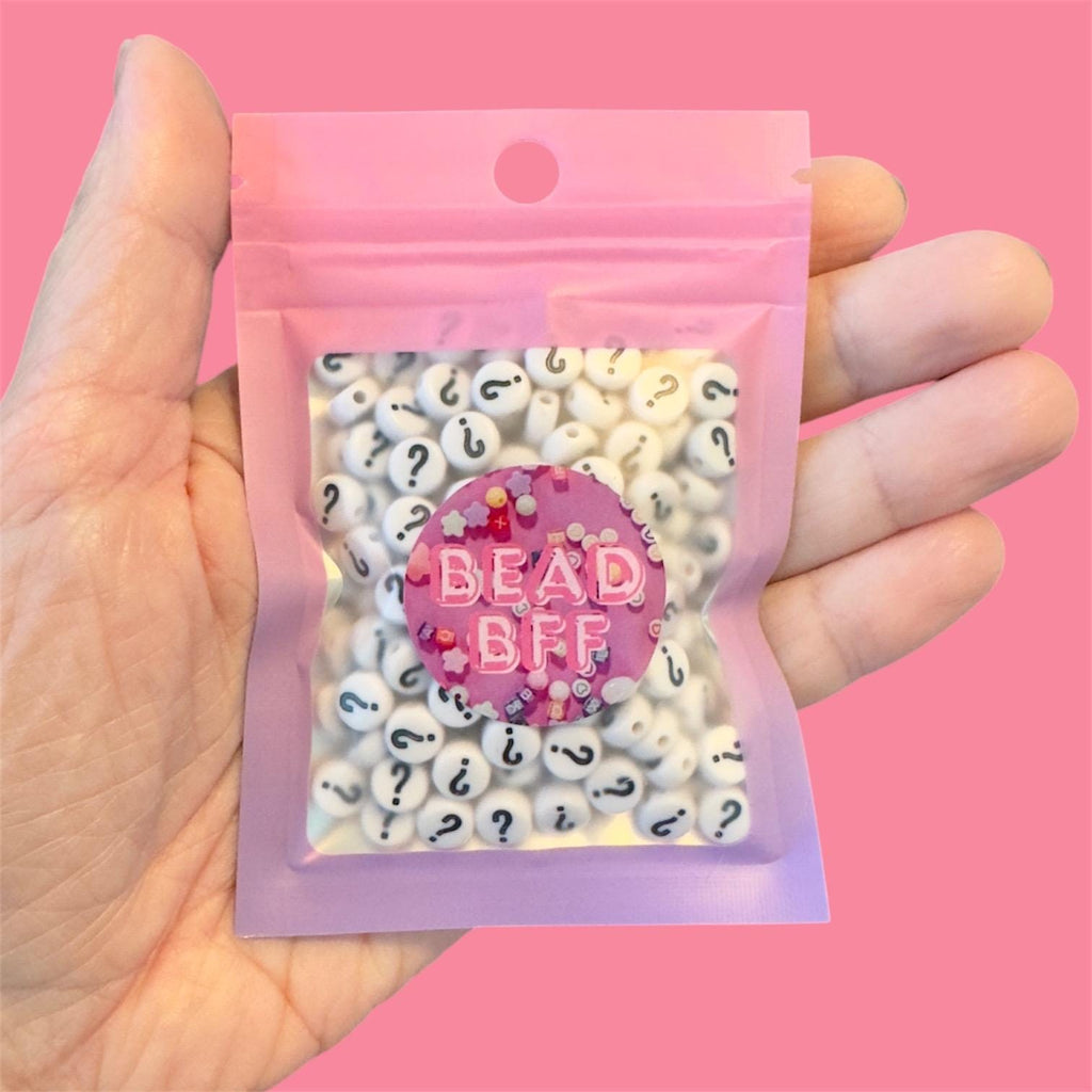 100 White Acrylic Exclamation Point Beads: 7mm DIY Jewelry