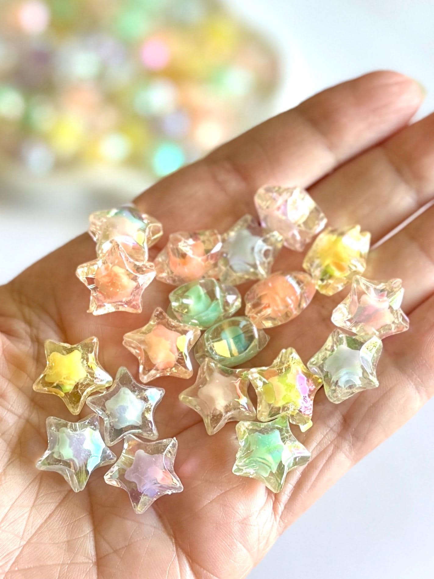 30 AB Star Bead in Beads, 14mm