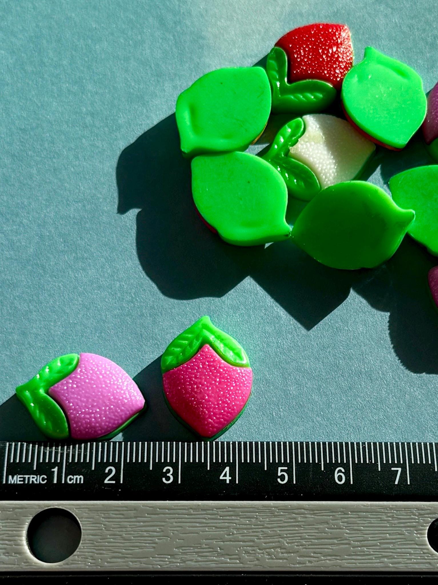 16pcs Fruit Cabochans, 20x35mm, Acrylic