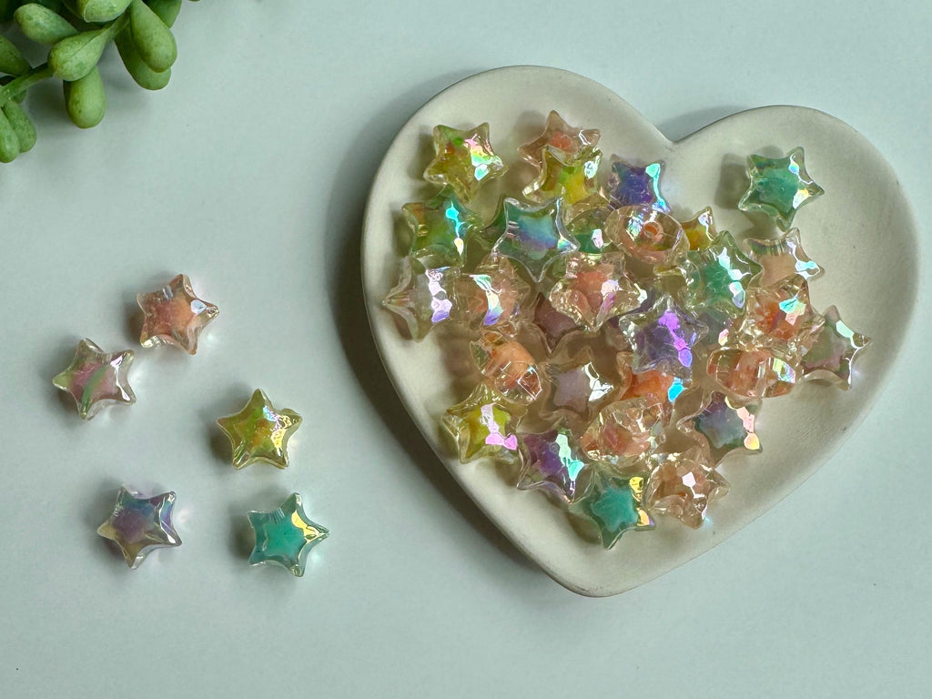 30 AB Star Bead in Beads, 14mm