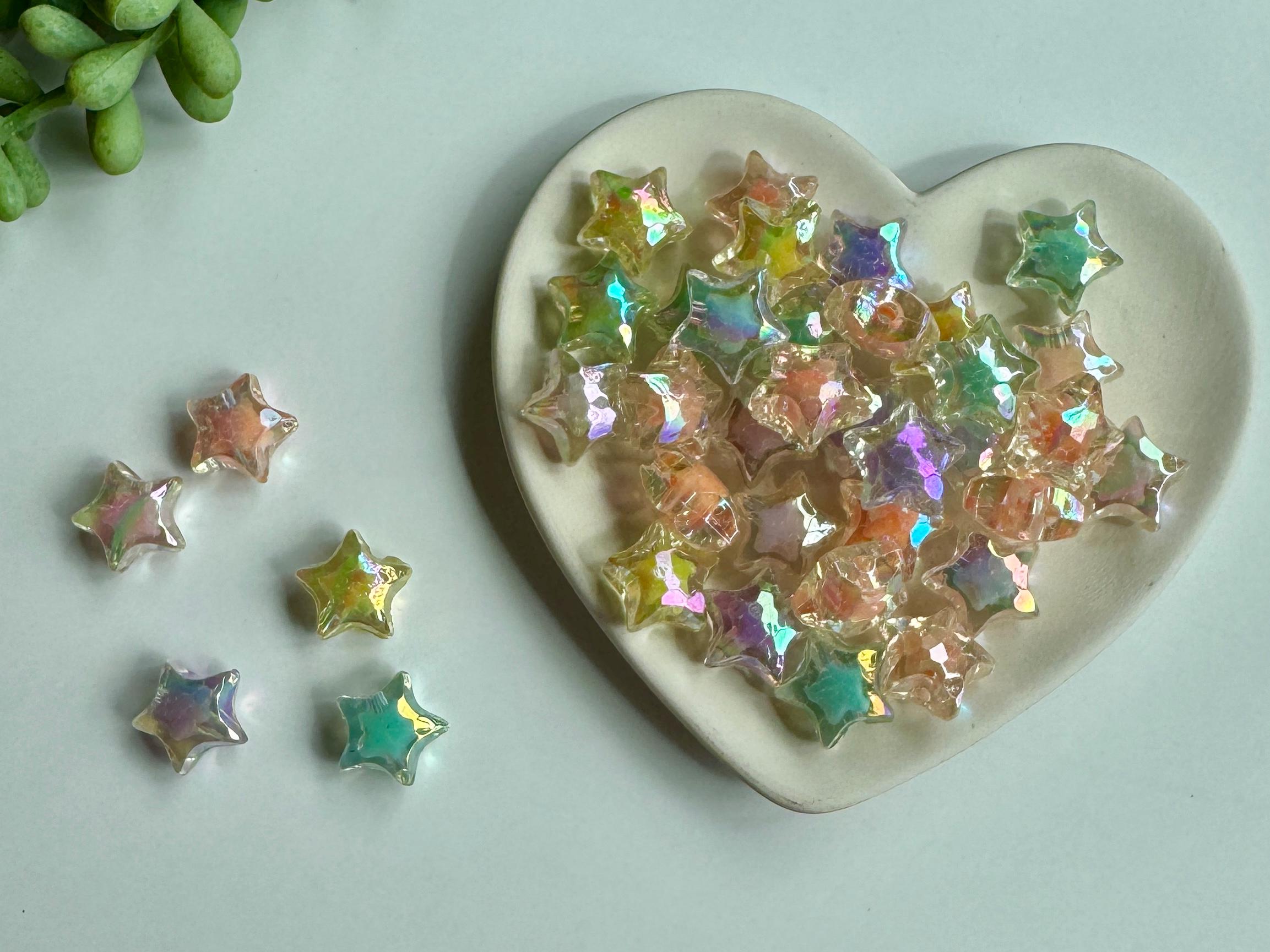 30 AB Star Bead in Beads, 14mm