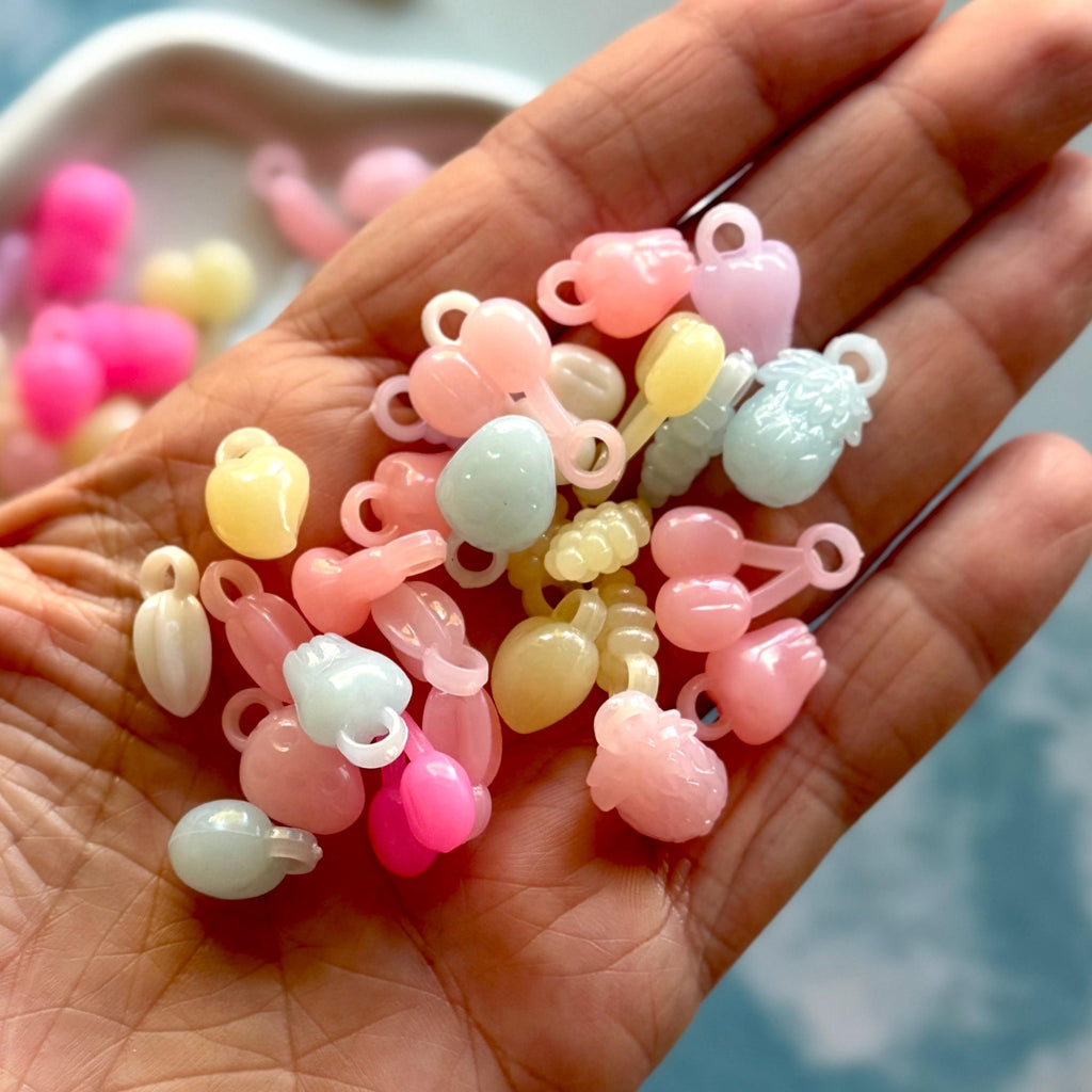 Jelly Fruit Charms, 100 pcs