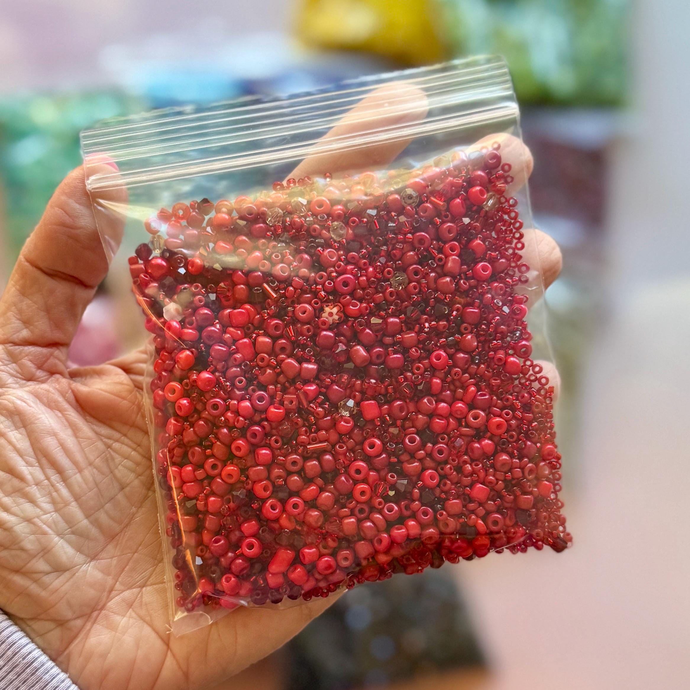 Seed Bead Mixes! Color-Themed Bead Soup, Glass and Acrylic Beads, 1-4mm