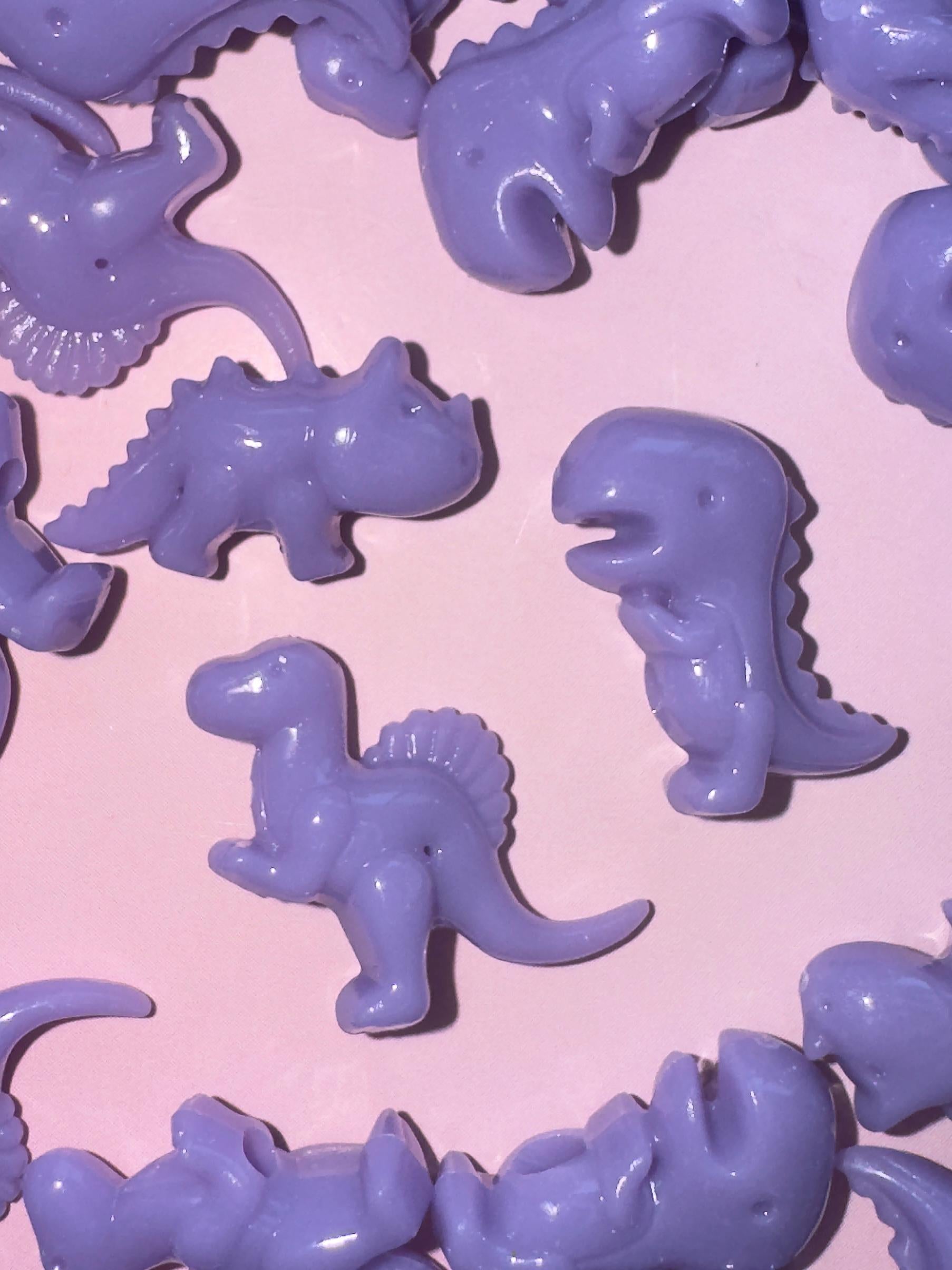 50 pcs Light Purple Dinosaur Beads: Kidcore Y2K Jewelry, Crafts