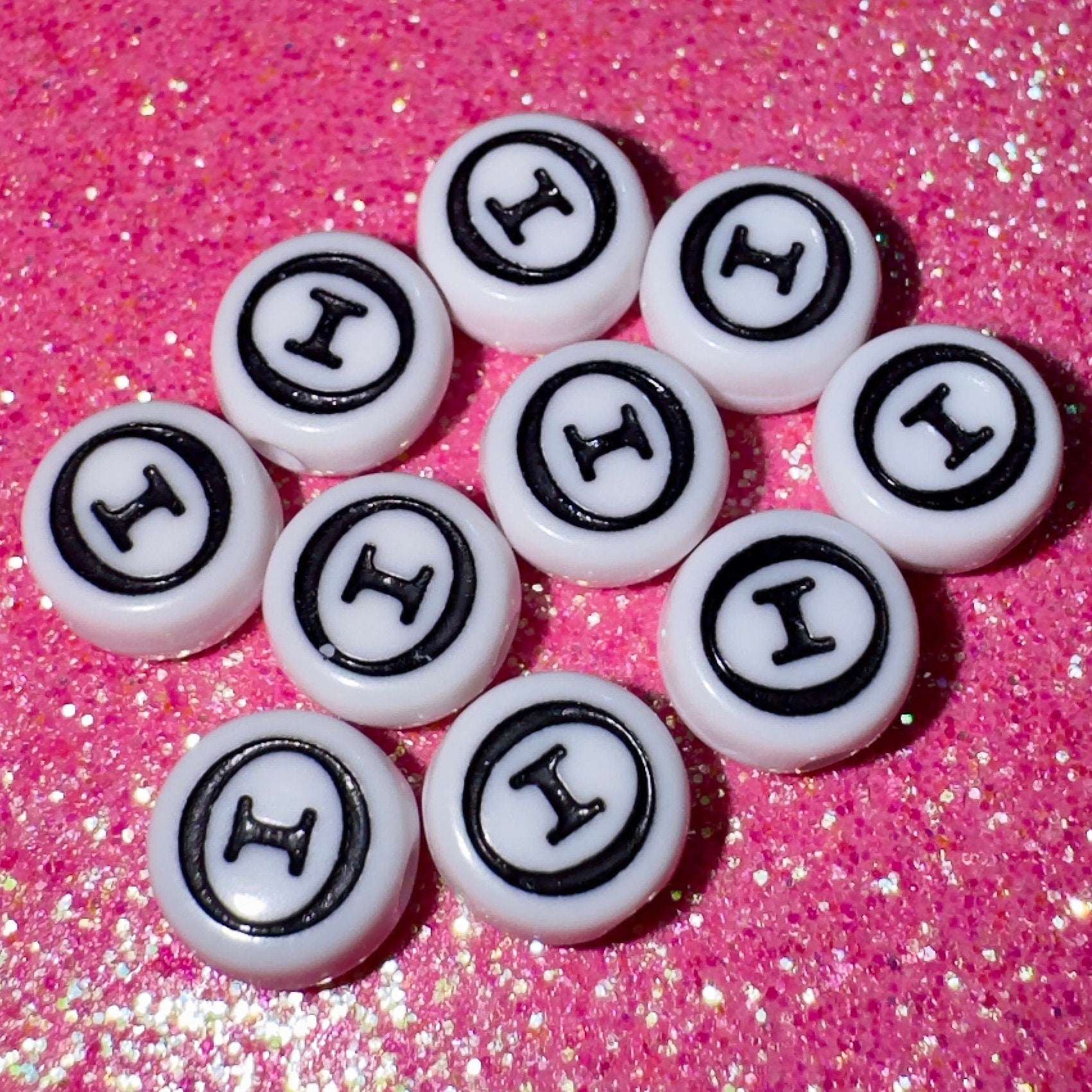 100 Greek Letter Theta Beads: DIY Sorority Bracelet Accessories (7mm)