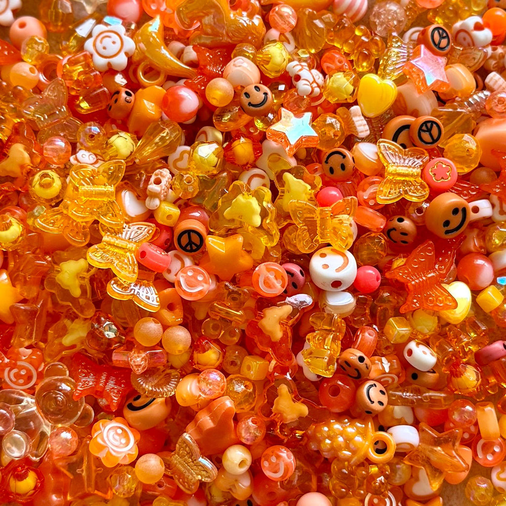 Kawaii Color-Themed Bead Bag, Kandi Kidcore Beads (200pcs)