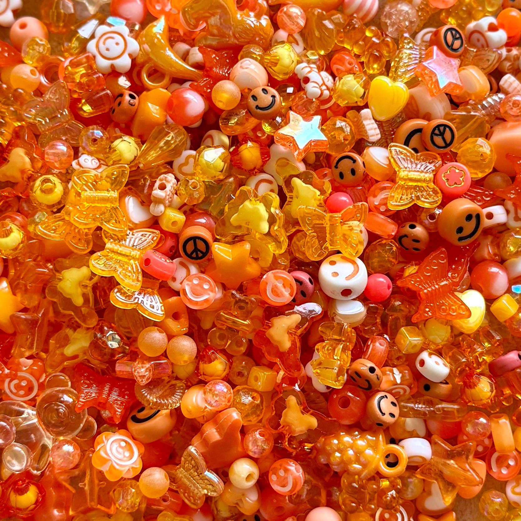 Kawaii Color-Themed Bead Bag, Kandi Kidcore Beads (200pcs)