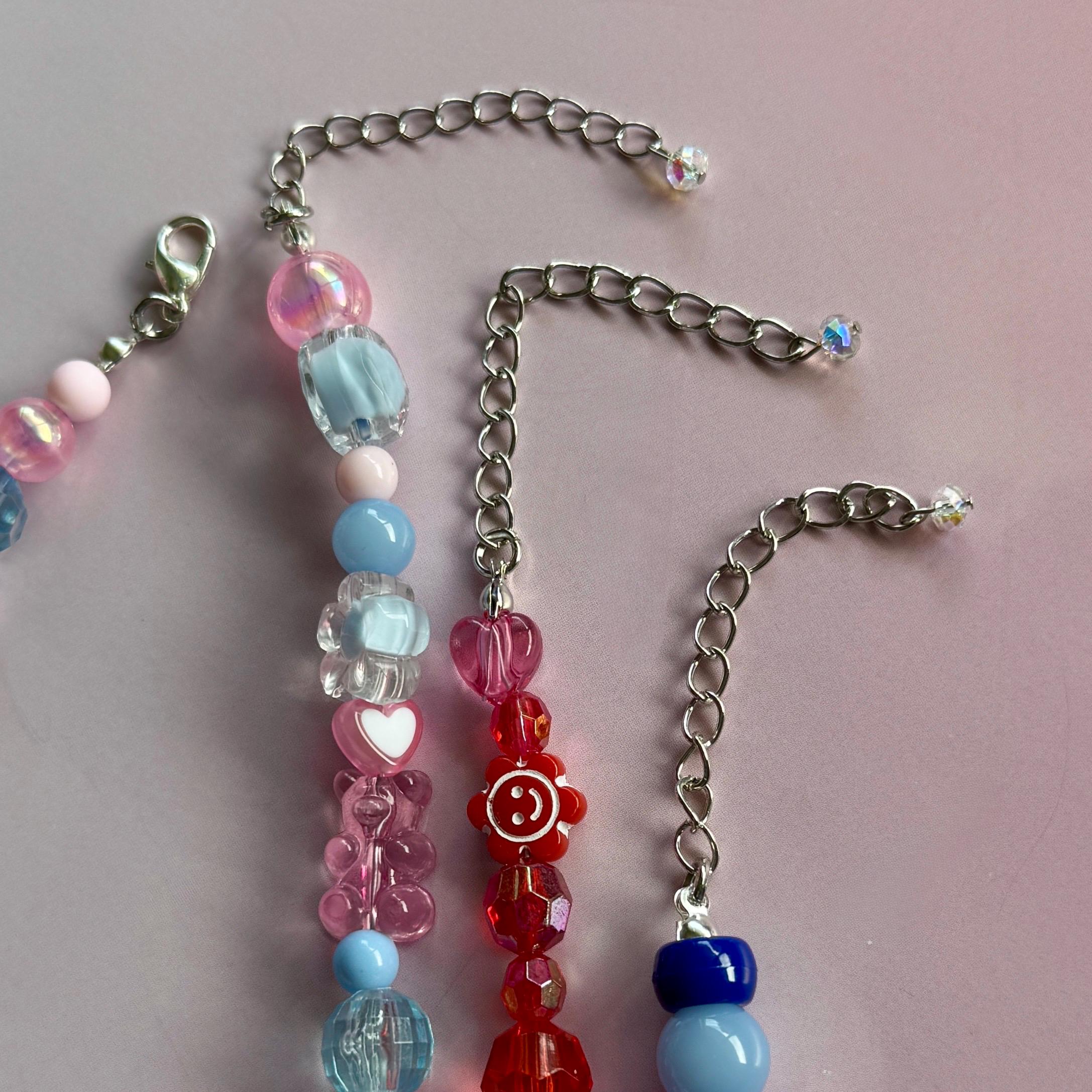 Personalized Sorority Kandi Necklace, Y2K, 90s, 2000s Beaded Choker