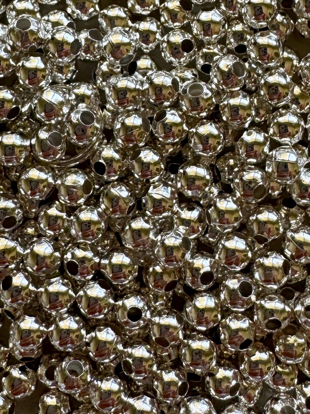 4mm Tiny Silver Metal Spacer Beads, 100 pcs