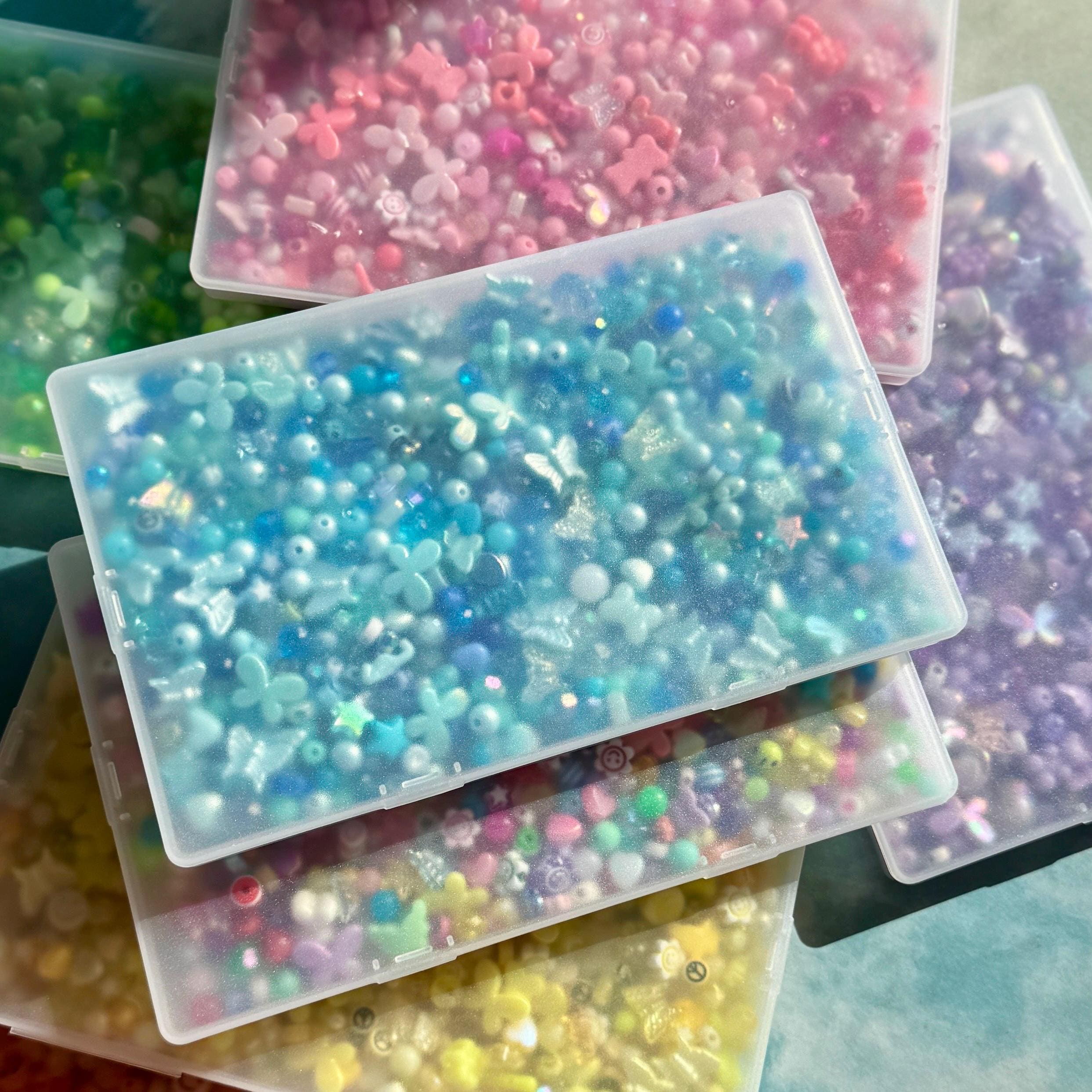 Bead Boxes! Half pound of Kawaii Kandi Kidcore Color-Themed Beads, Bead Collection
