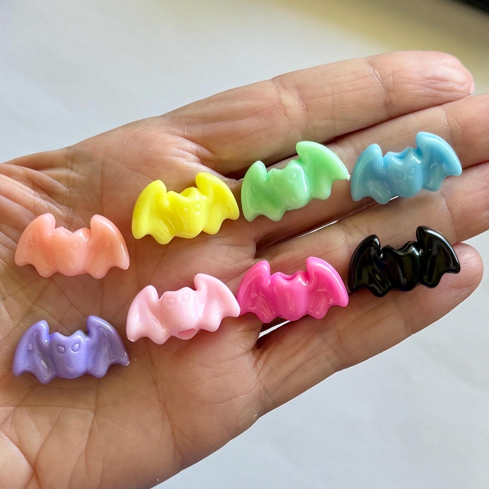 Bat Beads, SPOOKY!! Acrylic, 20 pcs, 25mm, Hole: 3.2mm