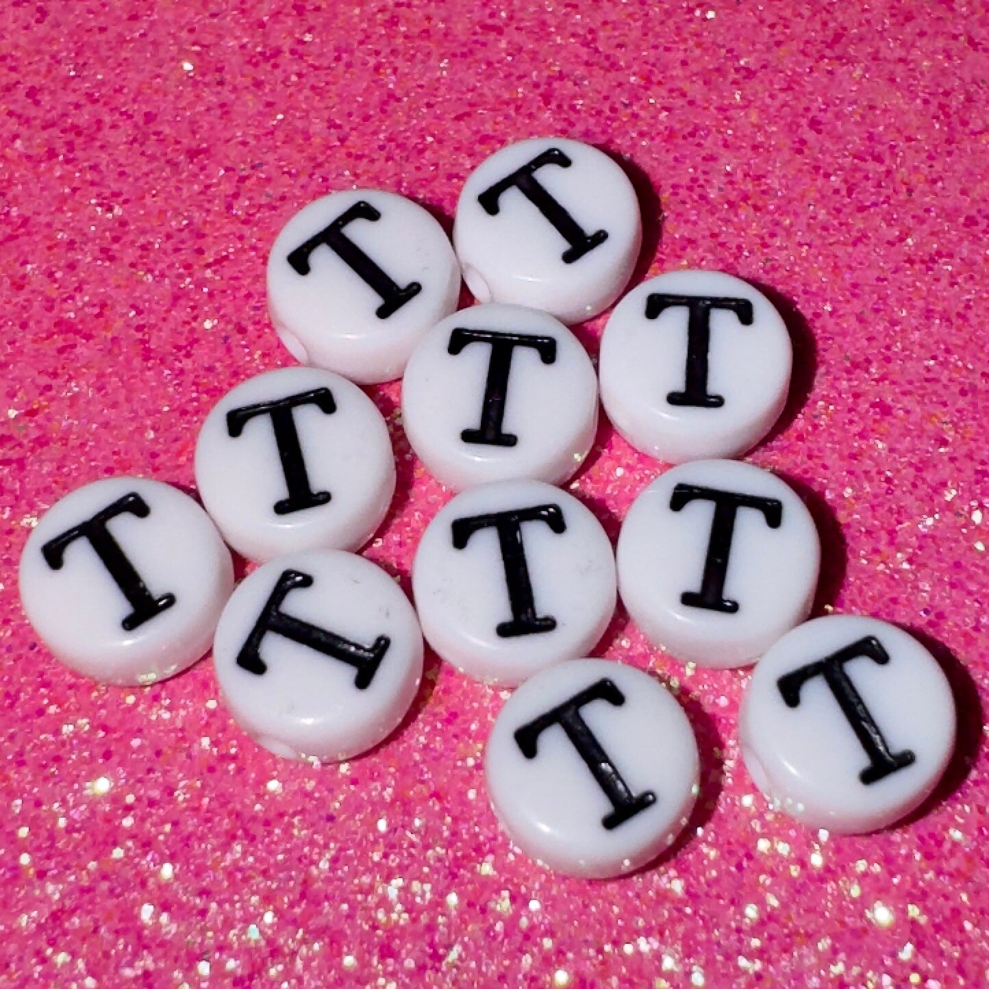 100 Tau Greek Letter Beads: 7mm DIY Sorority Bracelet Beads