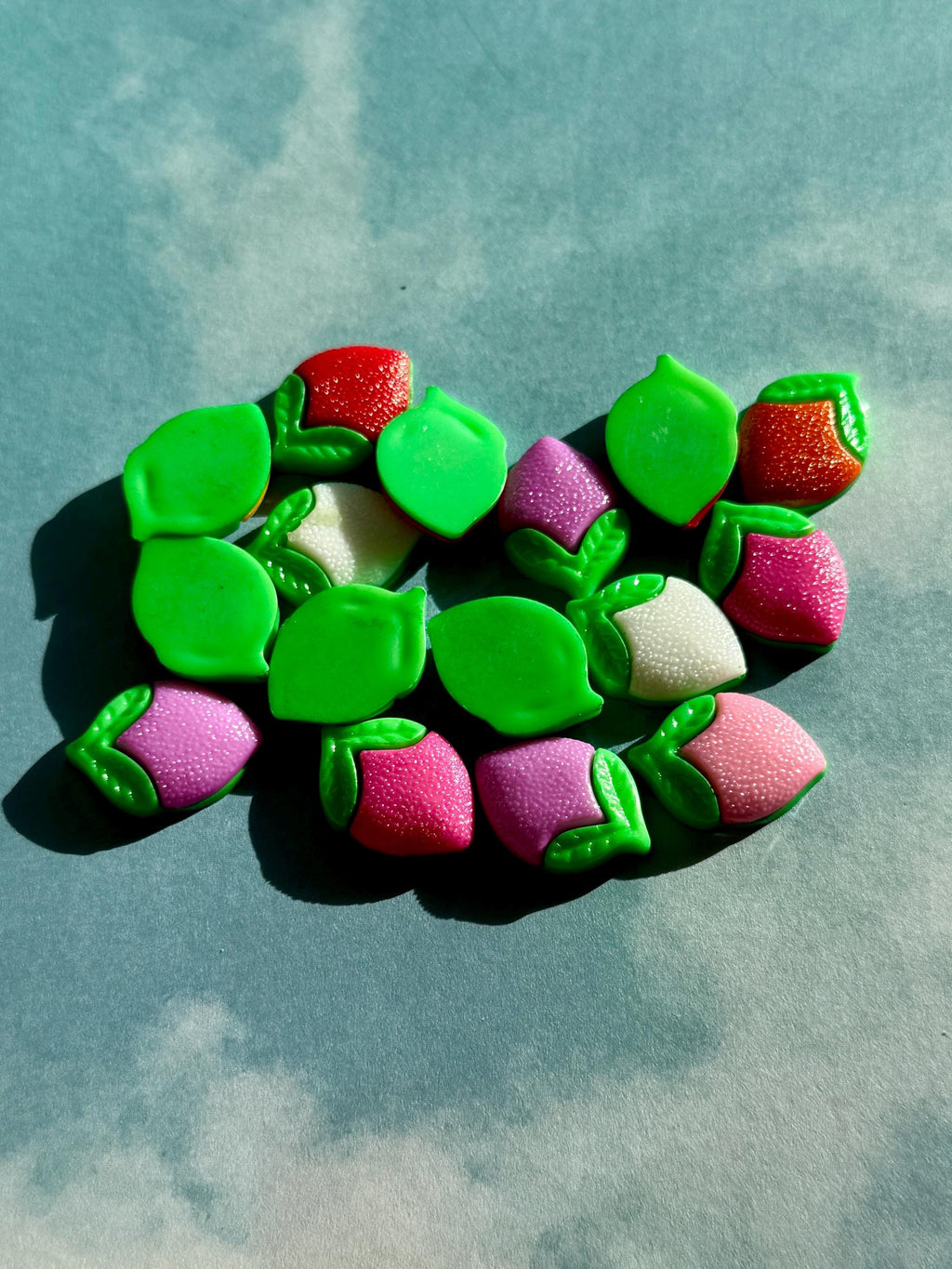 16pcs Fruit Cabochans, 20x35mm, Acrylic