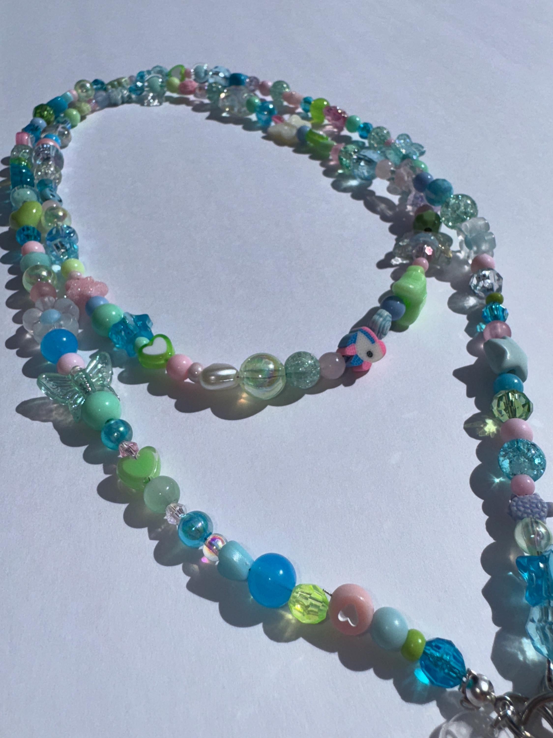 Blue, Pink, & Green Lanyard, Y2K Style, ID Badge for Teachers, Nurses, ID Badge Holders