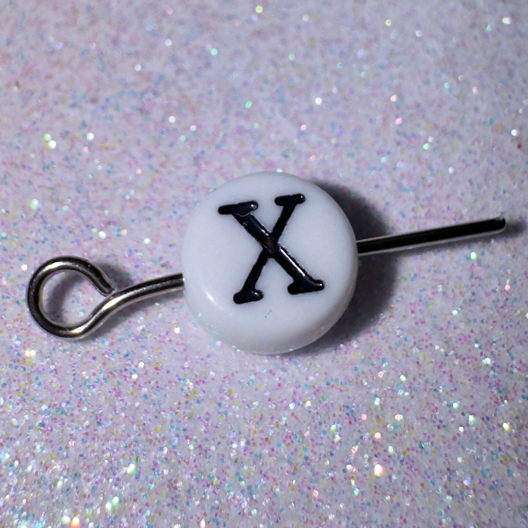 Chi - Greek Letter Beads: 7mm White Acrylic, DIY Sorority Bracelet, 100 pc