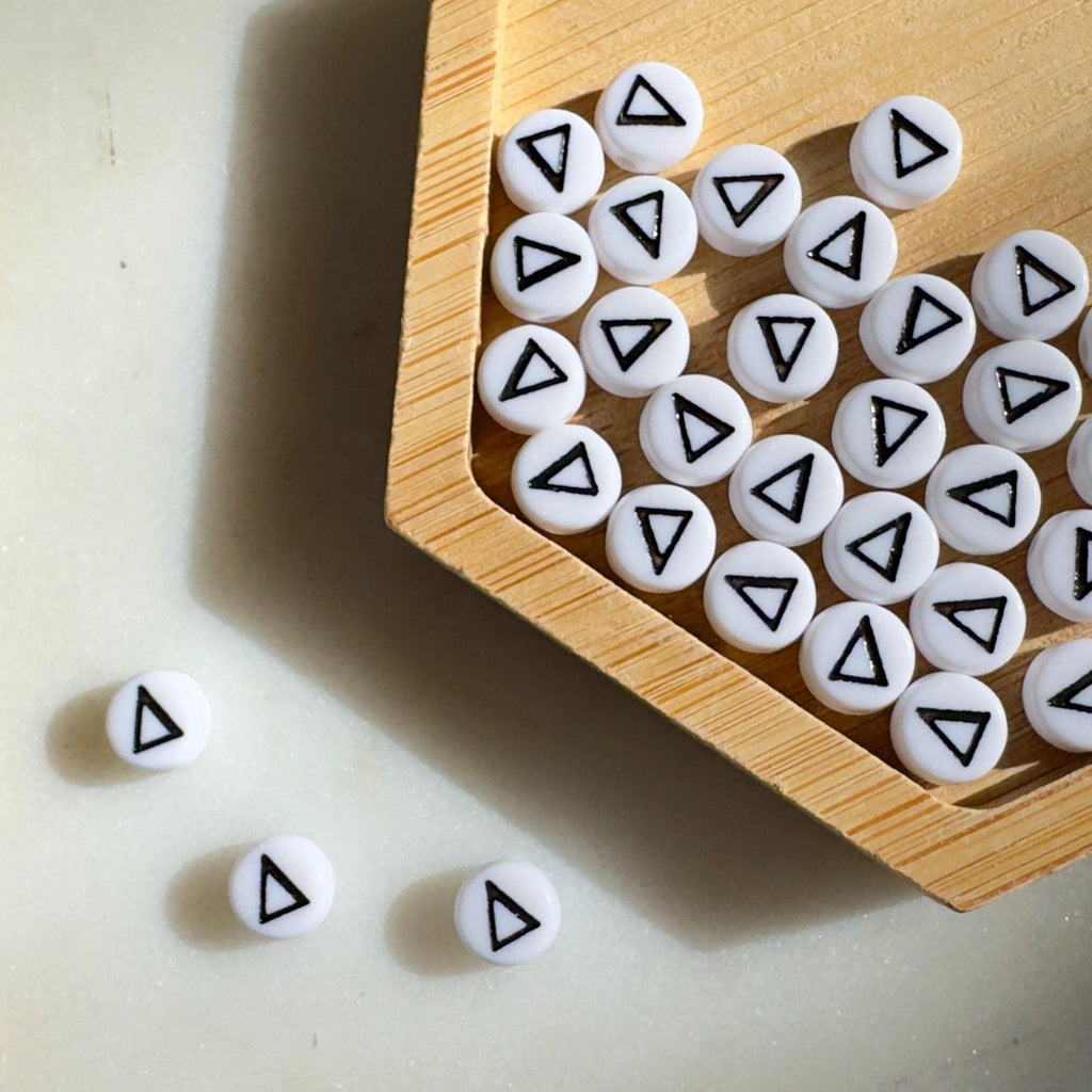 Greek Letter Beads, Sorority Fraternity Jewelry (7x4mm)