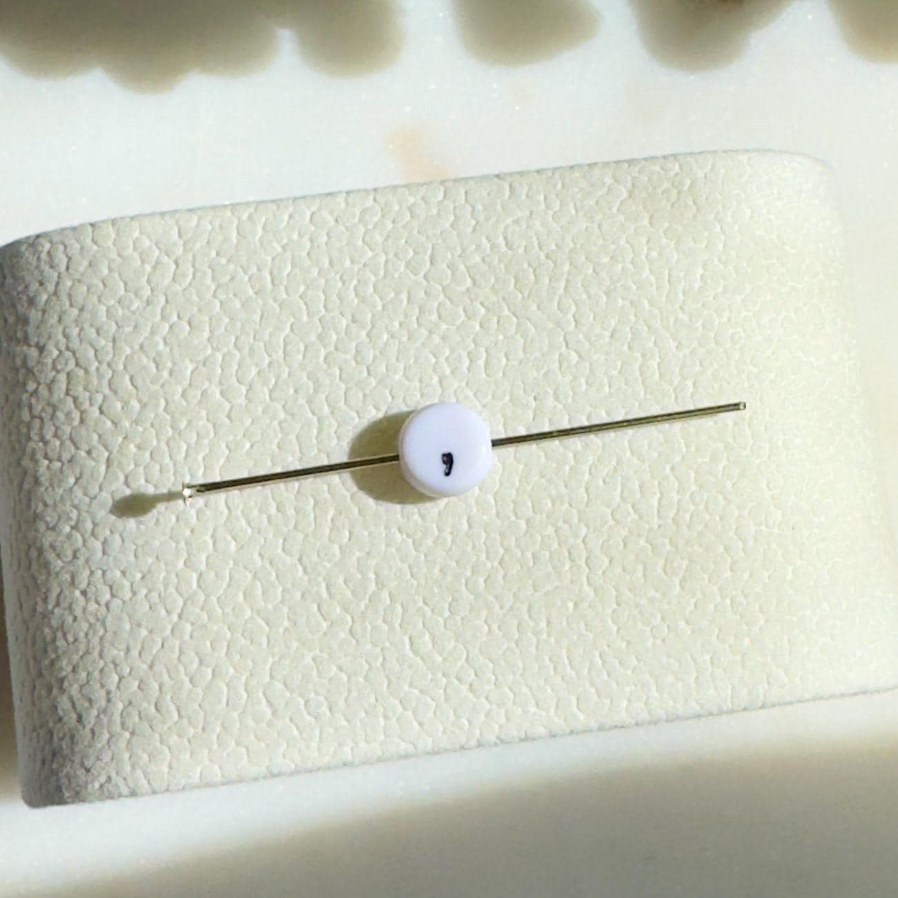 Punctuation Symbol Beads: 7mm White Acrylic DIY Jewelry - 50 Pieces