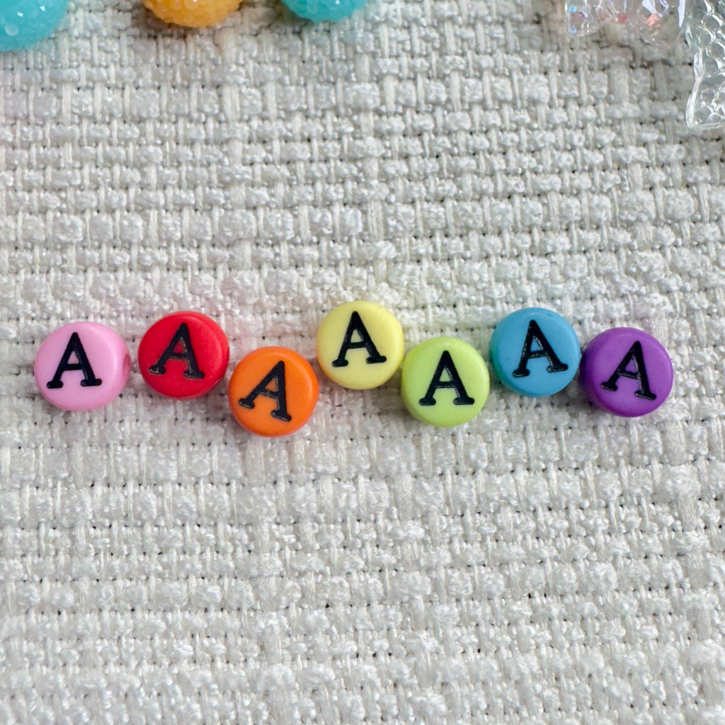 Colorful Greek Letter Beads: Sorority Fraternity DIY Bracelets (7x4mm, 10pcs)