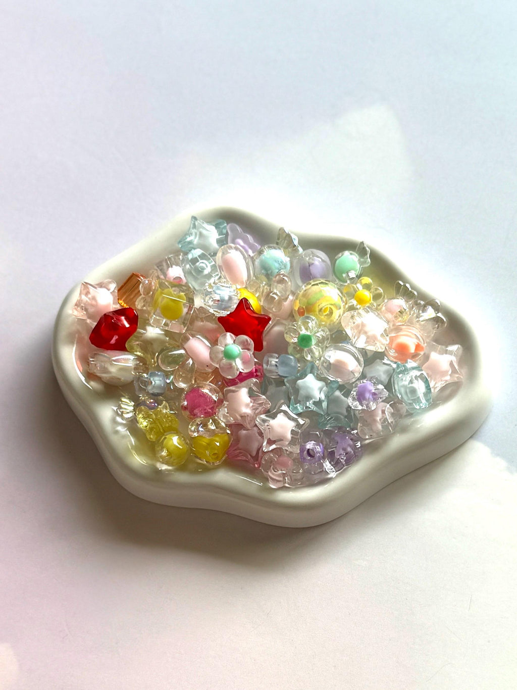 Kawaii Pastel Acrylic Bead Mix, Kandi Jewelry Making