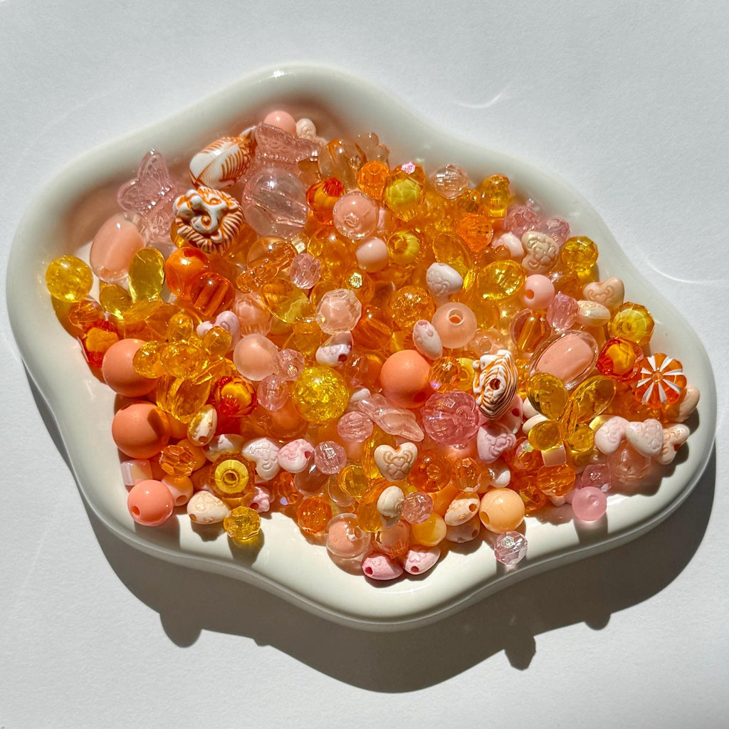 Bead Bags! Mystery Kawaii Kandi Kidcore Color-Themed Bags of Beads, Bead Scoop, 100 pcs