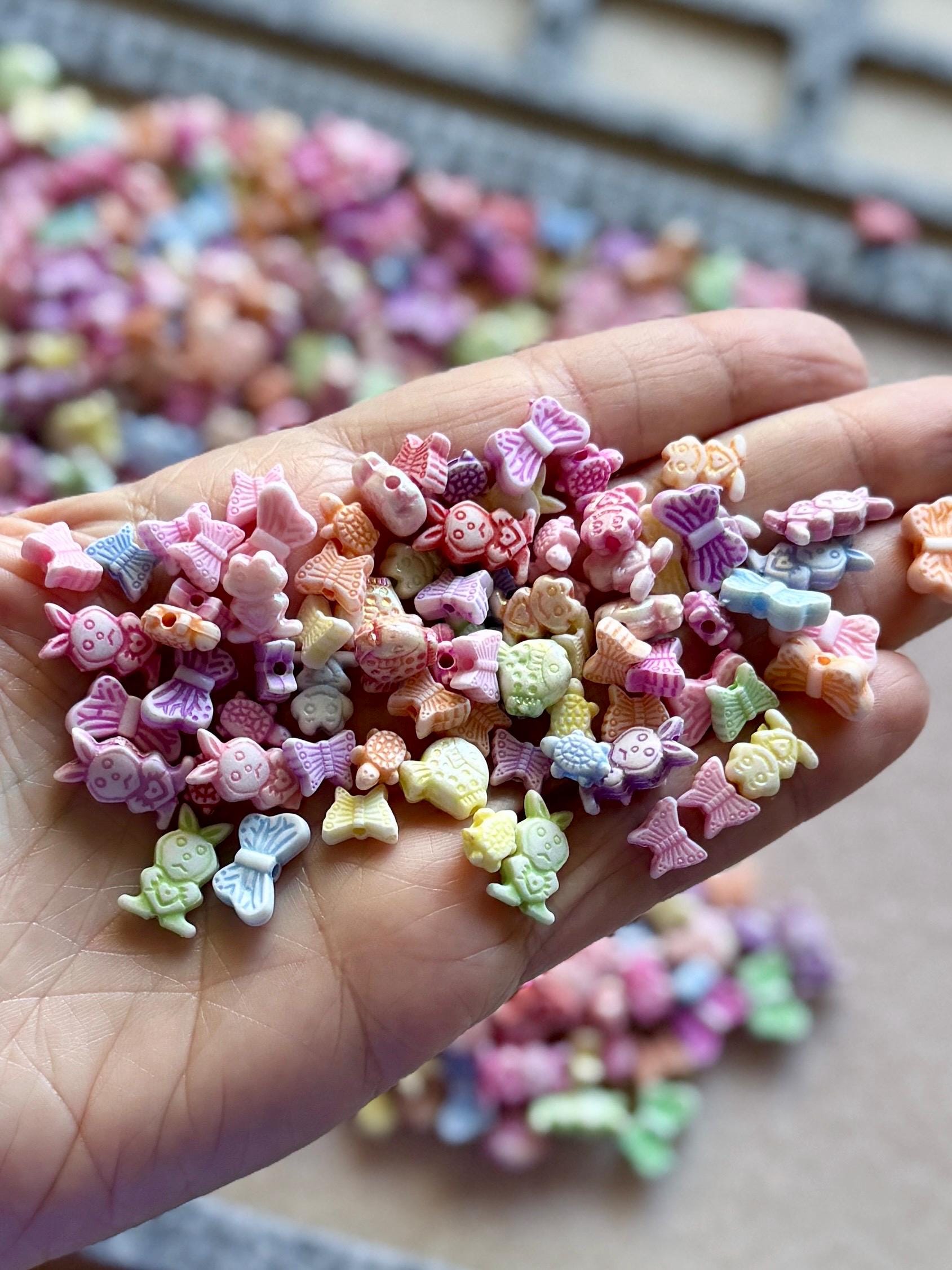 50 pcs Tiny Animal Bead Mix, Acrylic