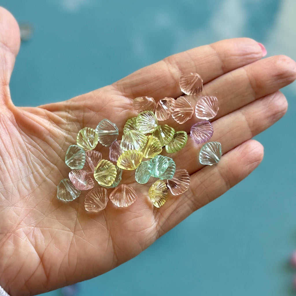 Transparent Shell Beads, Acrylic, 10mm, Hole: 1.5mm, 200 pcs