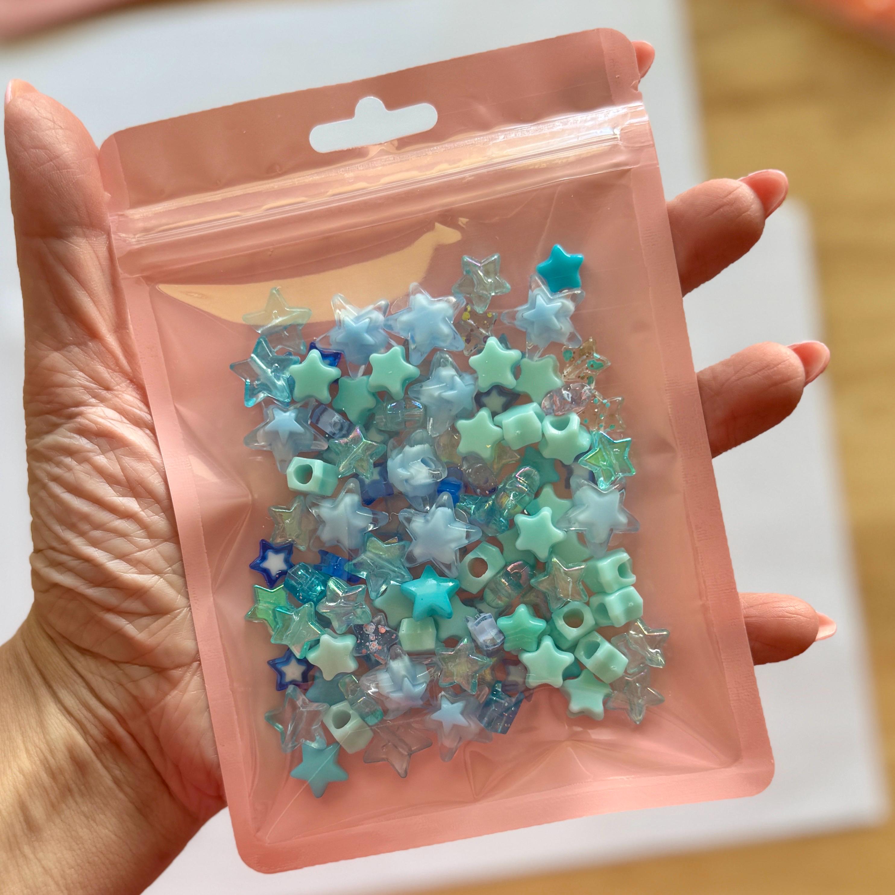 Kandi Star Mix, Acrylic Beads, 100 pcs