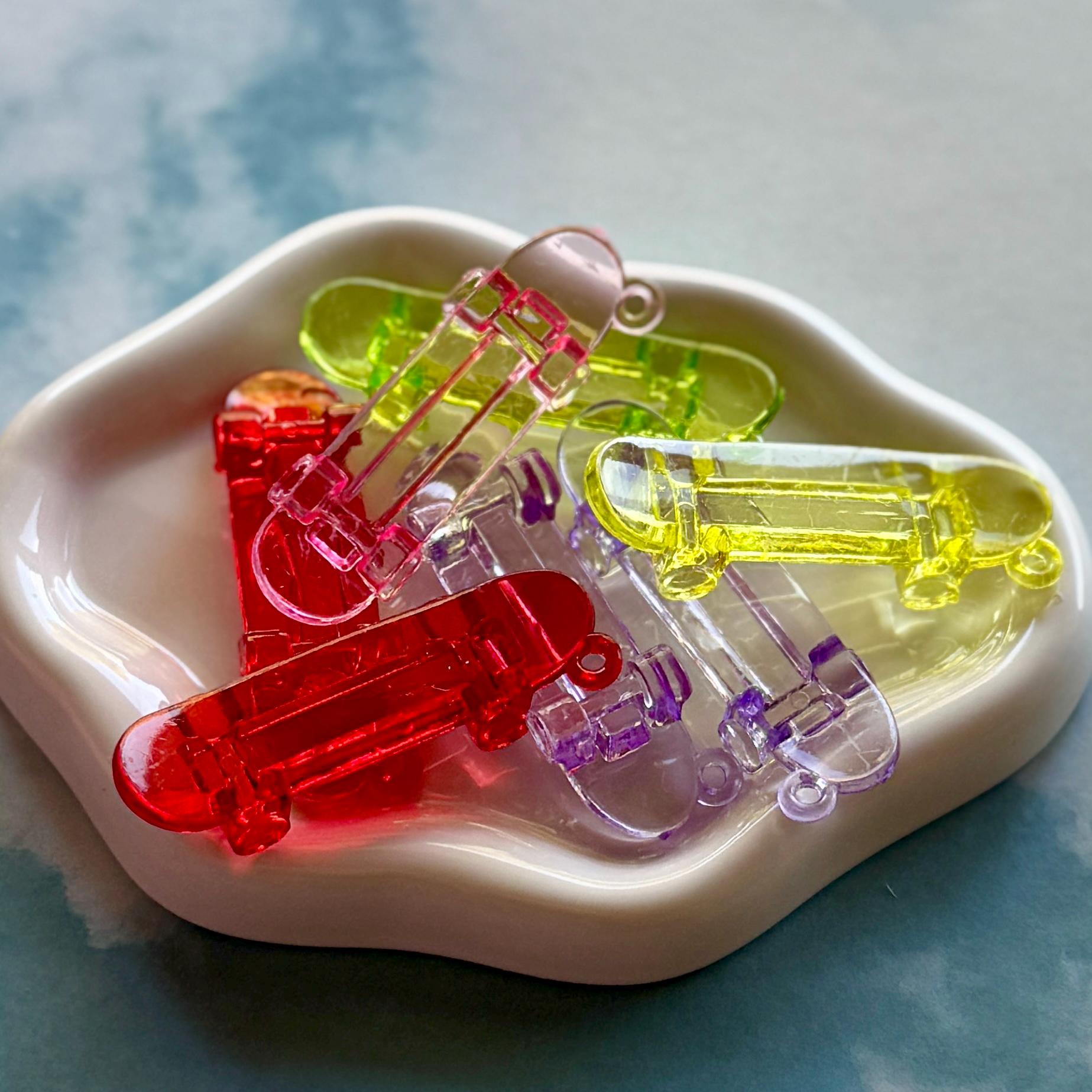 Skateboard Charms, 55mm, Hole: 2mm, 10 pcs
