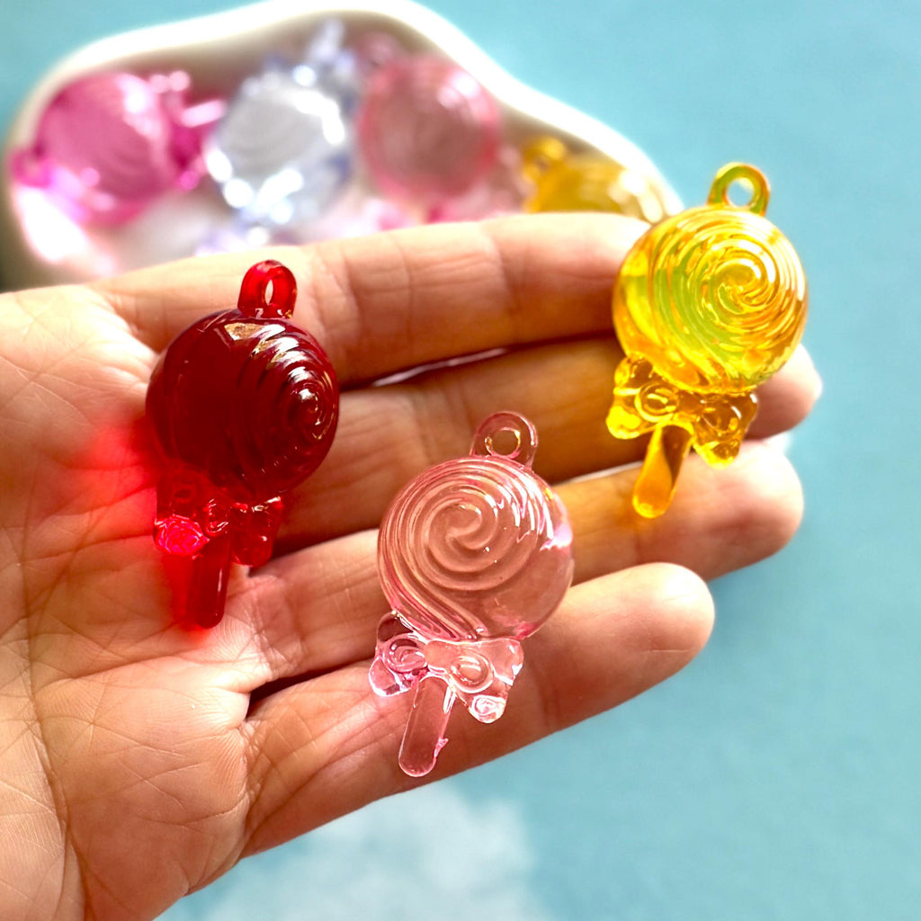 Huge Lollipop Charms, 42.5mm, Hole: 3mm, 5 pcs