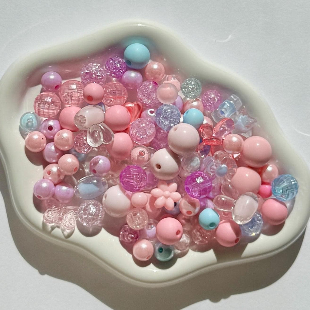 Bead Bags! Mystery Kawaii Kandi Kidcore Color-Themed Bags of Beads, Bead Scoop, 100 pcs
