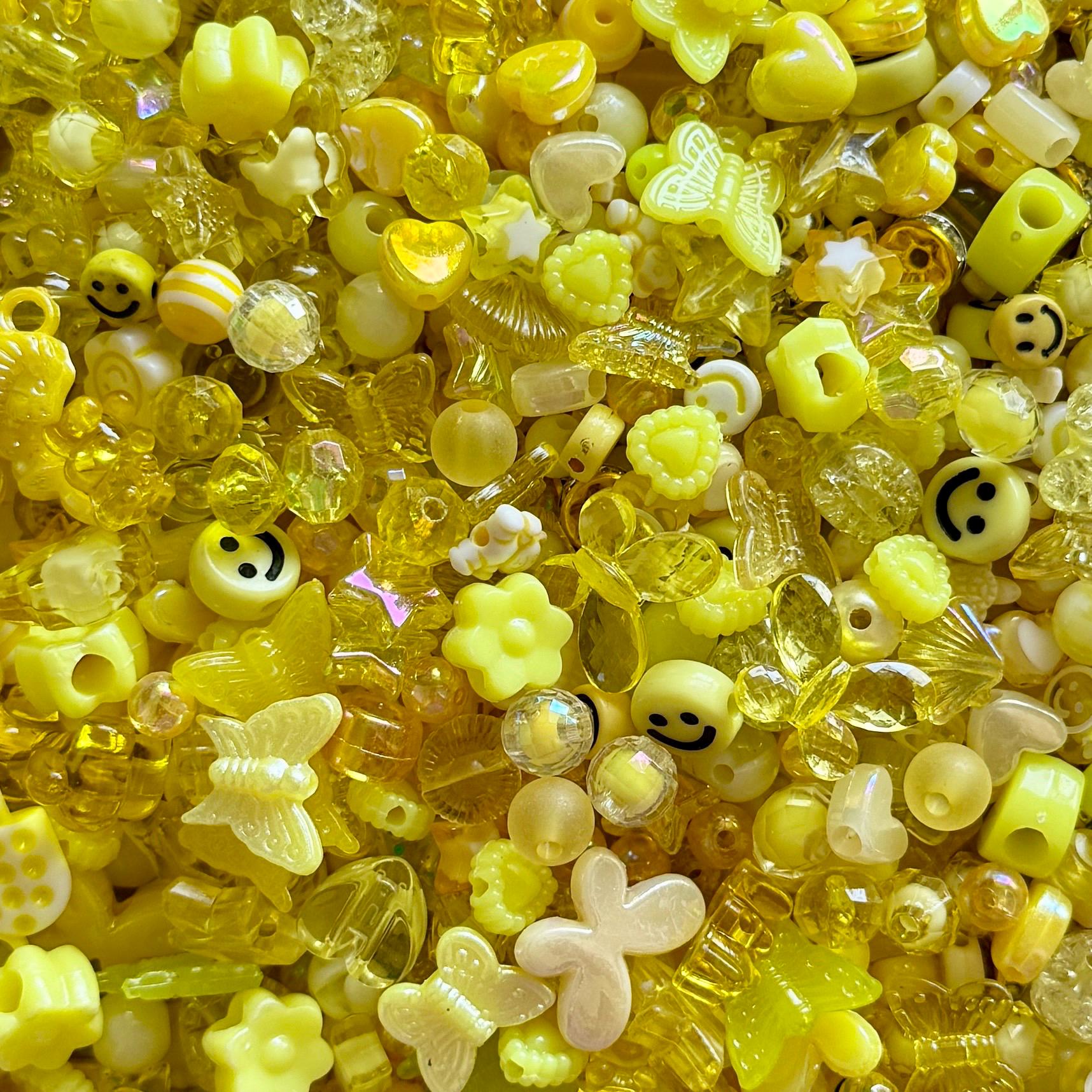 Kawaii Color-Themed Bead Bag, Kandi Kidcore Beads (200pcs)