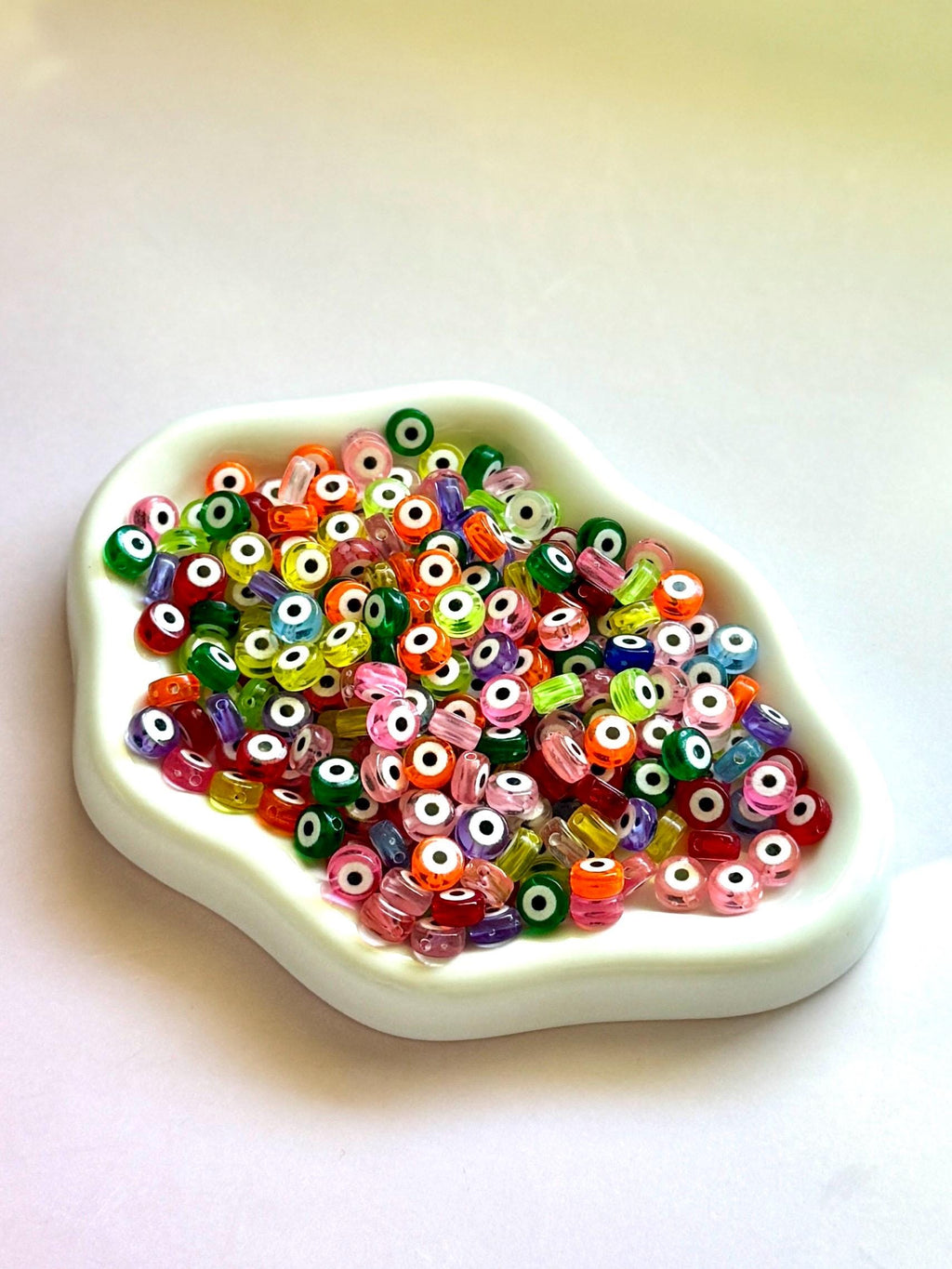 7mm Evil Eye Beads, 20 pcs
