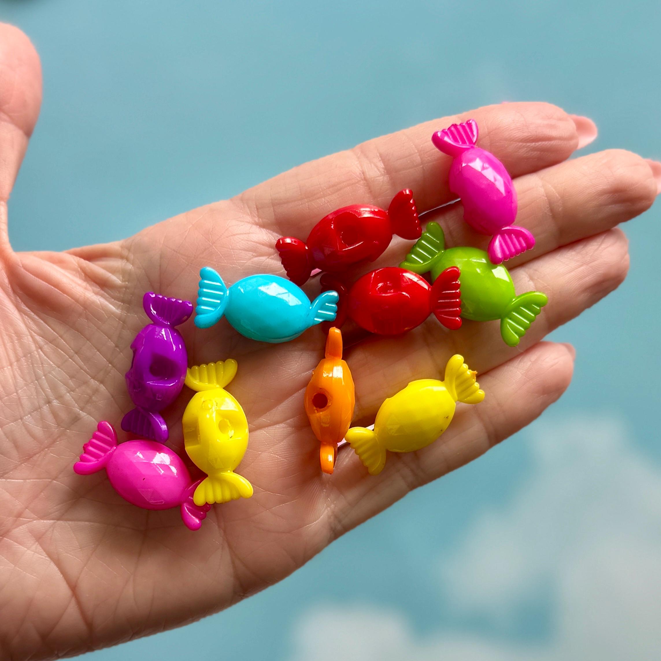 Chunky Large Hole Candy Beads, 28mm, Hole: 3mm, 40 pcs