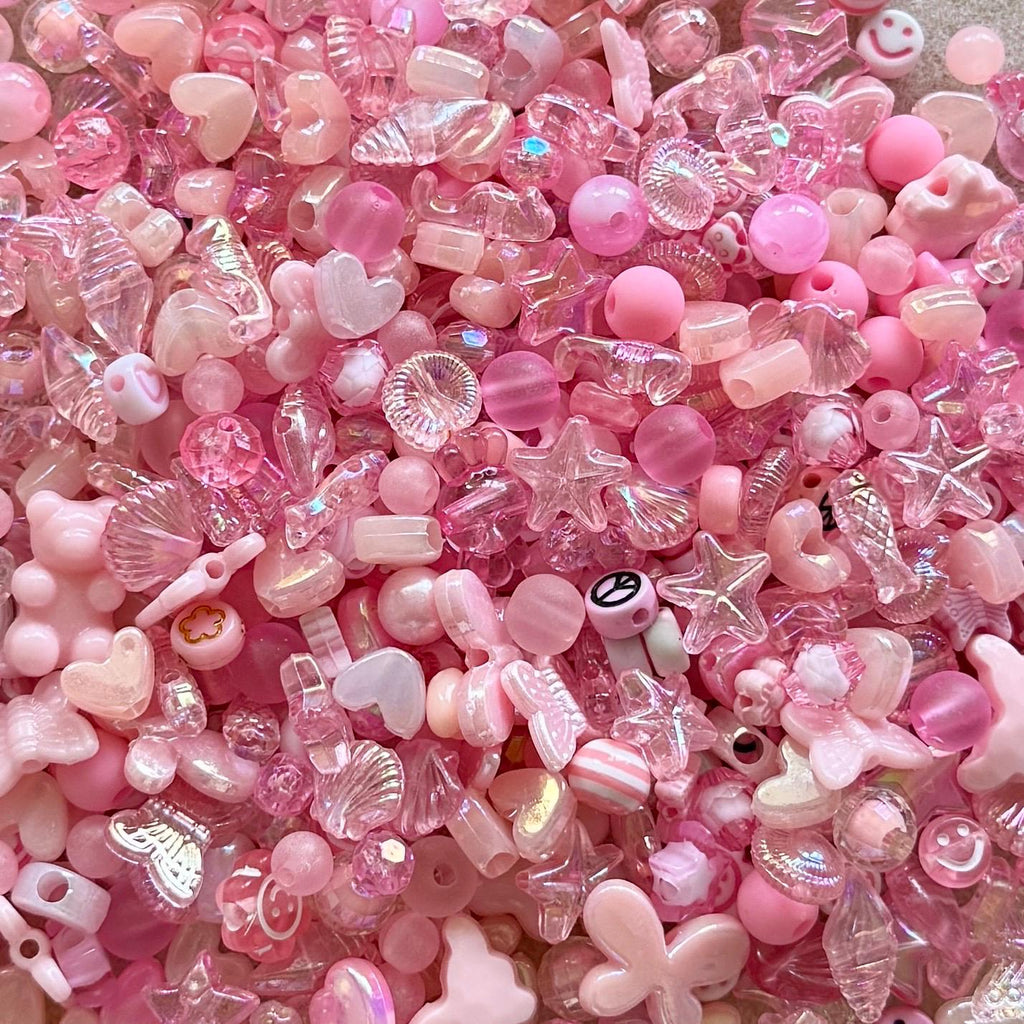 Kawaii Color-Themed Bead Bag, Kandi Kidcore Beads (200pcs)