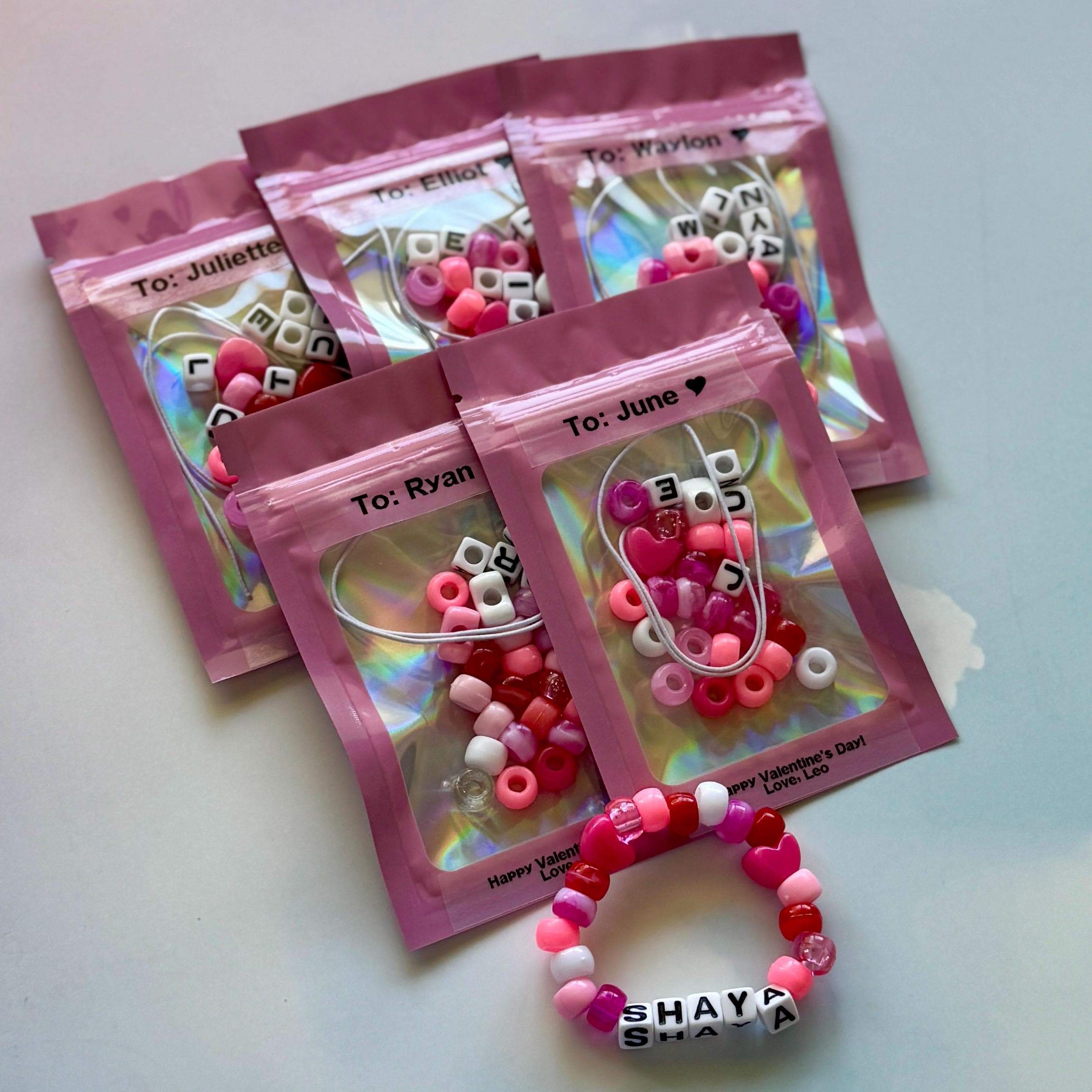 Valentine's Bead Kits for Kids, Crafts, Classrooms