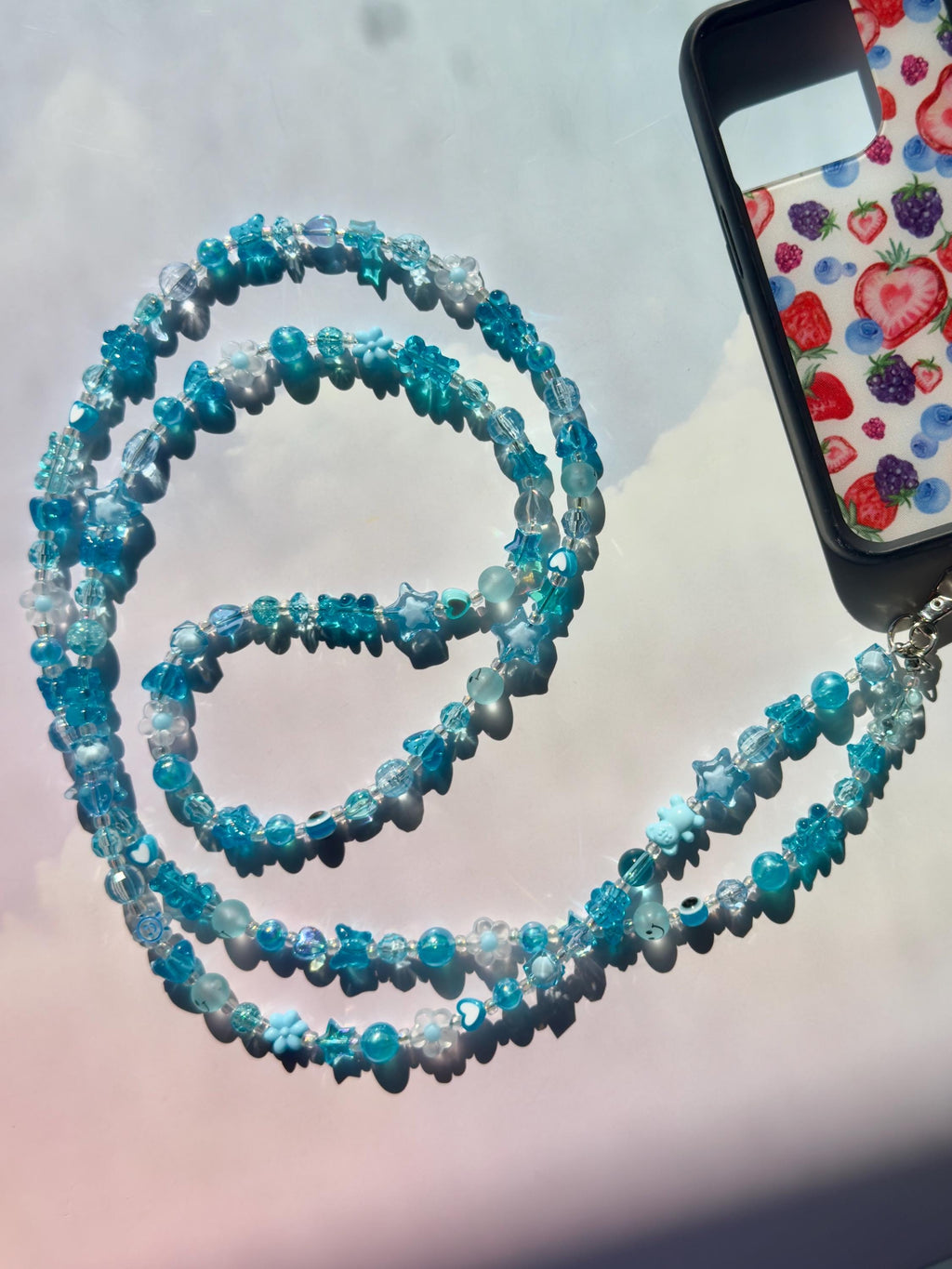 Custom Beaded Phone Strap: Y2K Kandi Kidcore Crossbody, 27"