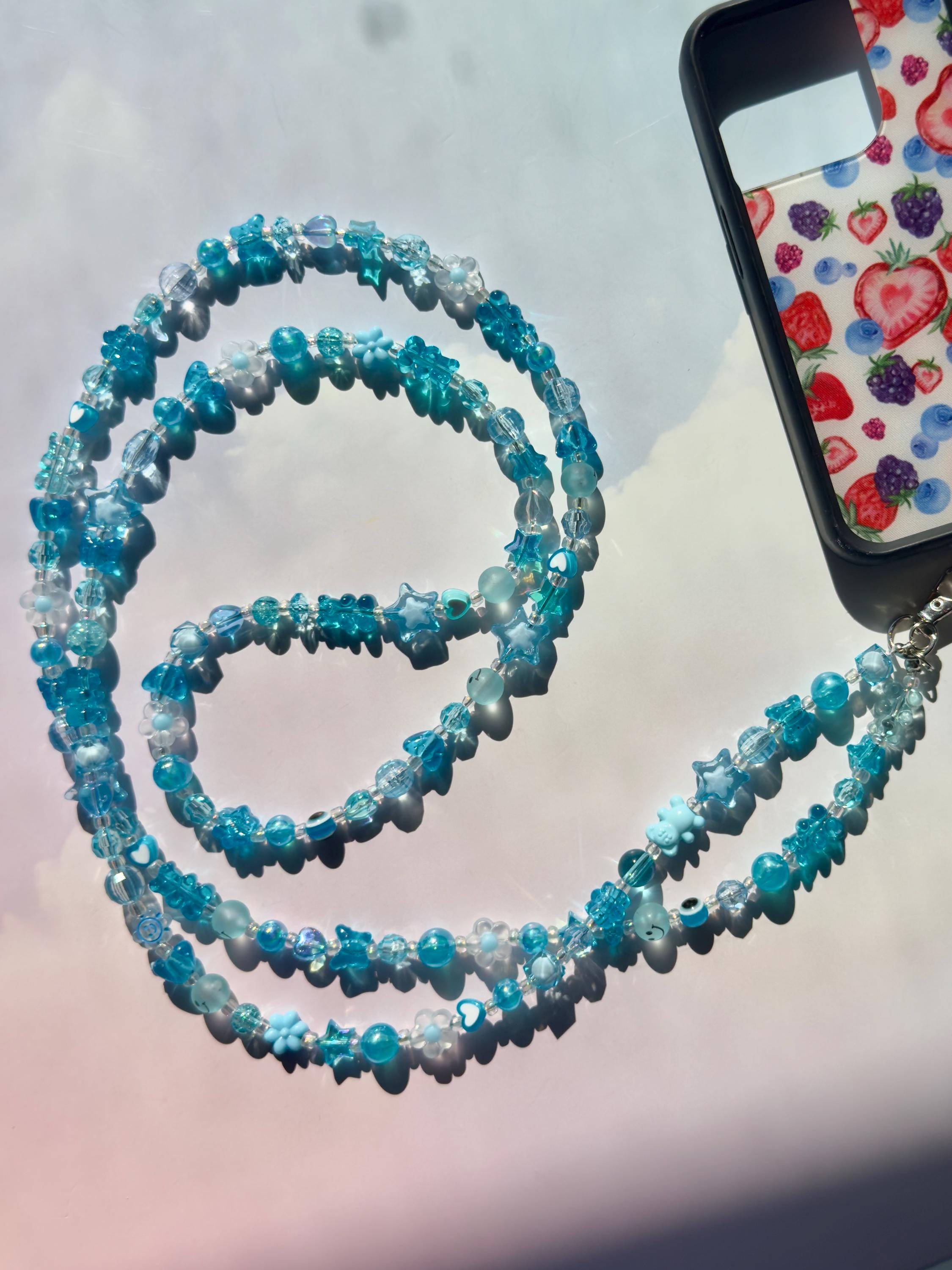 Custom Beaded Phone Strap: Y2K Kandi Kidcore Crossbody, 27"