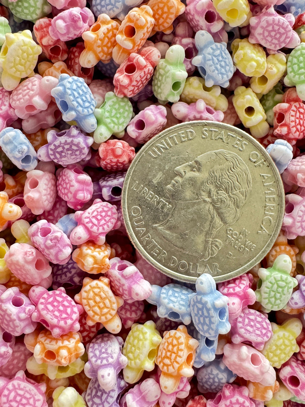 Tiny Turtle Beads, 10x6x4mm, Hole: 2mm, Tortoise Beads, Acrylic, Mixed Colors, 100 pieces