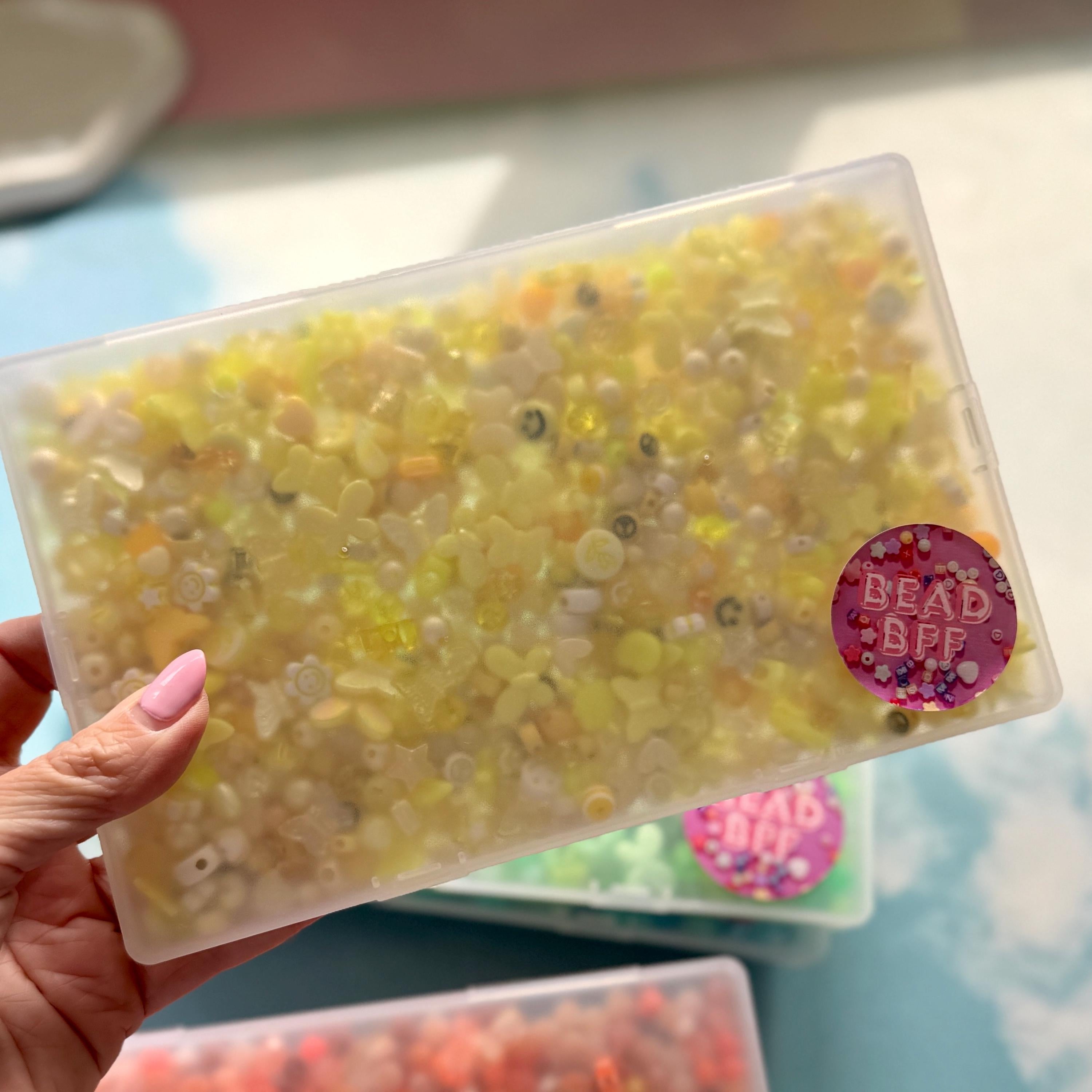 Bead Boxes! Half pound of Kawaii Kandi Kidcore Color-Themed Beads, Bead Collection