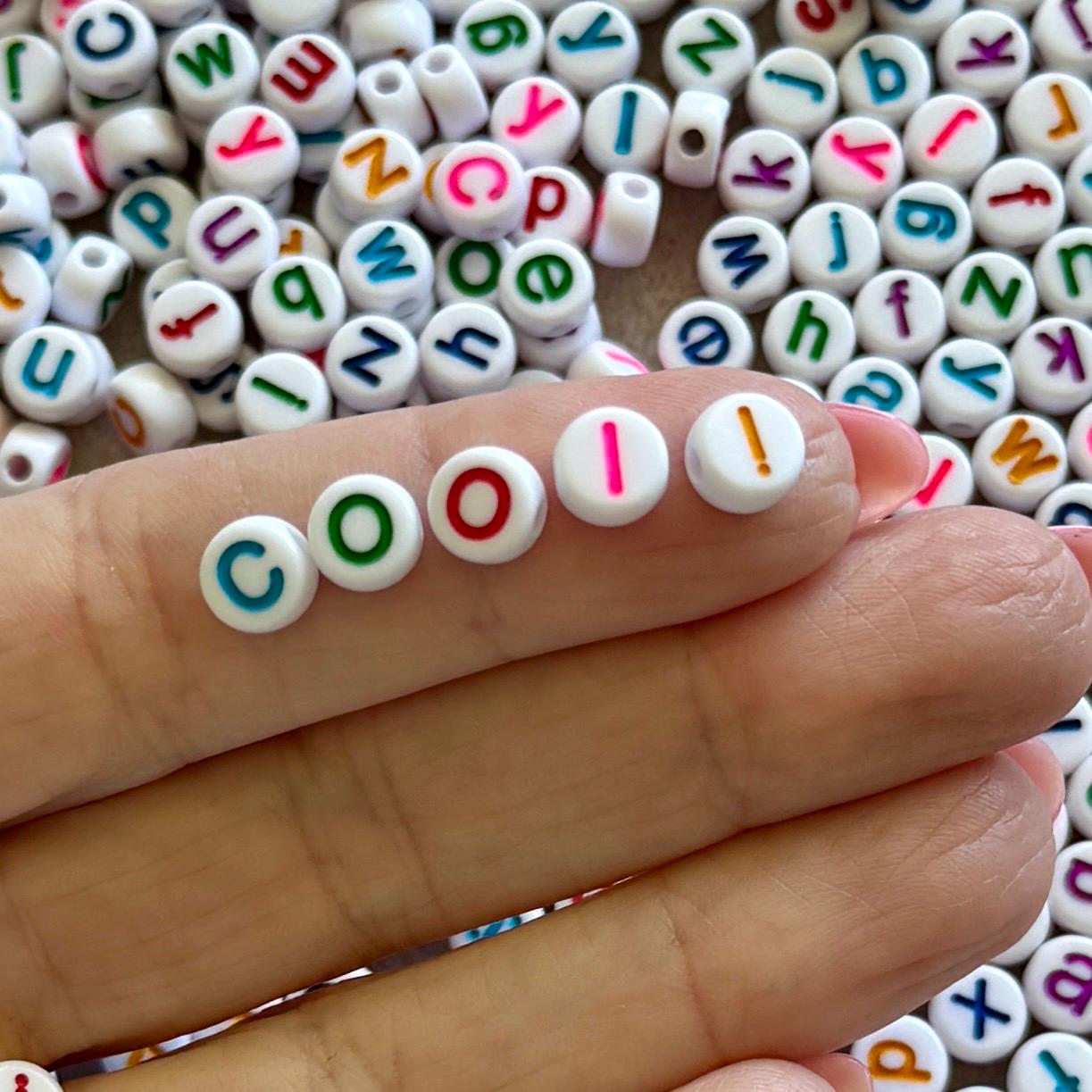 Colorful Exclamation Point Beads, 10 pcs, 7x4mm, 1.8mm hole