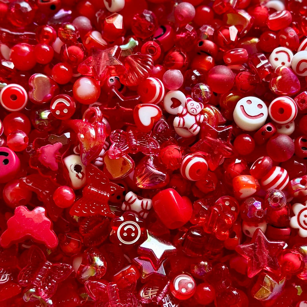 Kawaii Color-Themed Bead Bag, Kandi Kidcore Beads (200pcs)