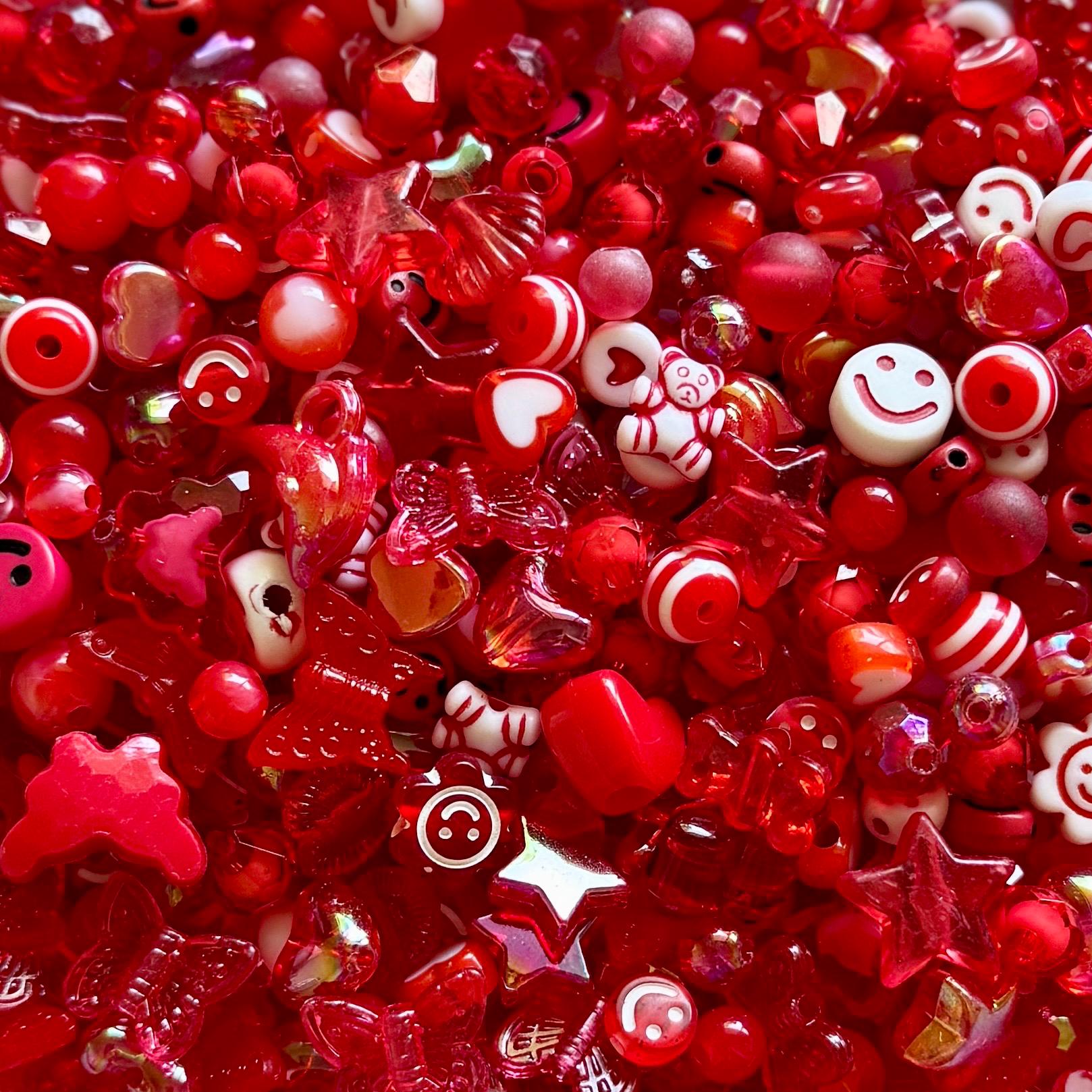 Kawaii Color-Themed Bead Bag, Kandi Kidcore Beads (200pcs)