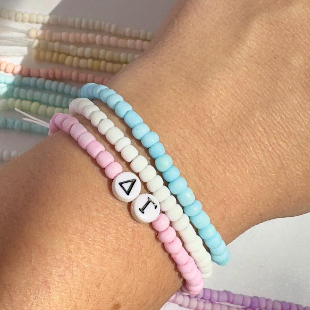 Gamma Greek Letter Beads: DIY Sorority Jewelry, Friendship Bracelets (7mm, 100 pc.)