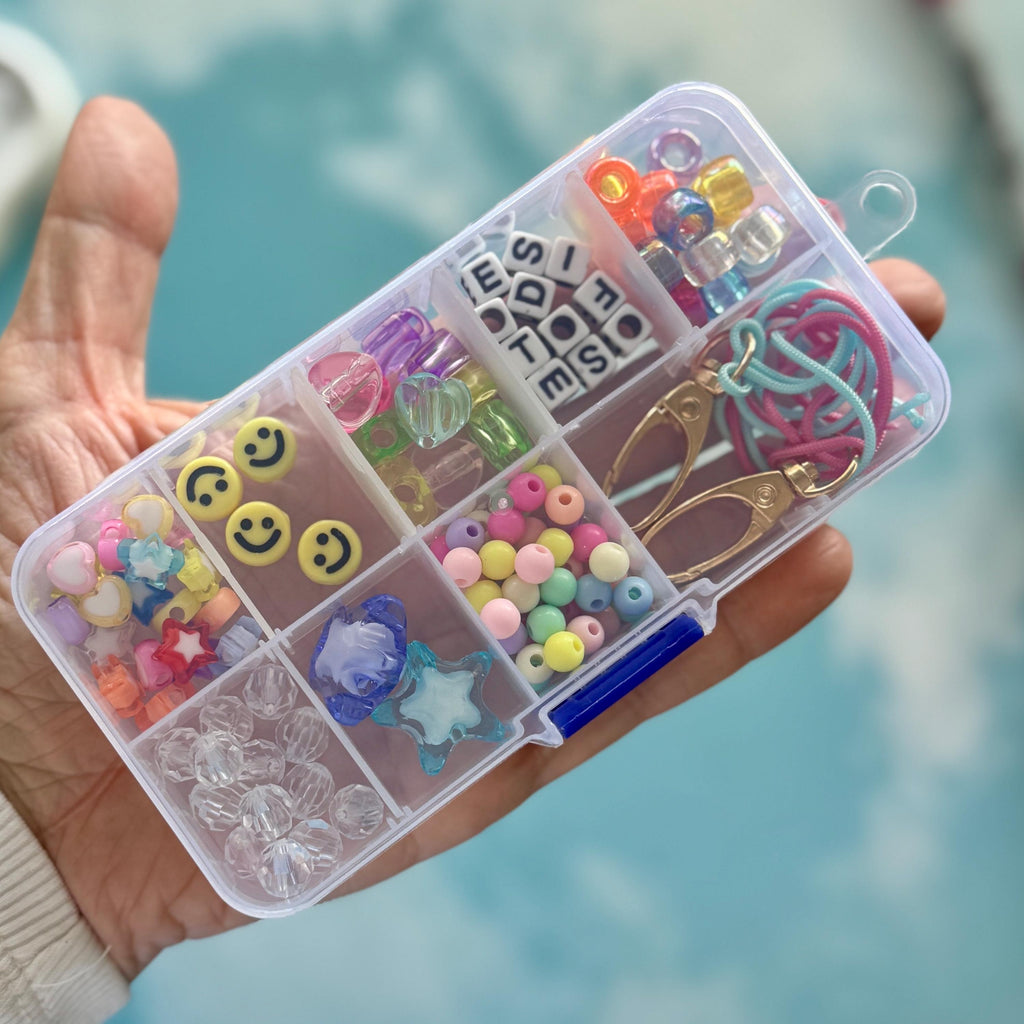 BFF Beaded Keychain Set, Y2K Sparkly Zipper Pulls