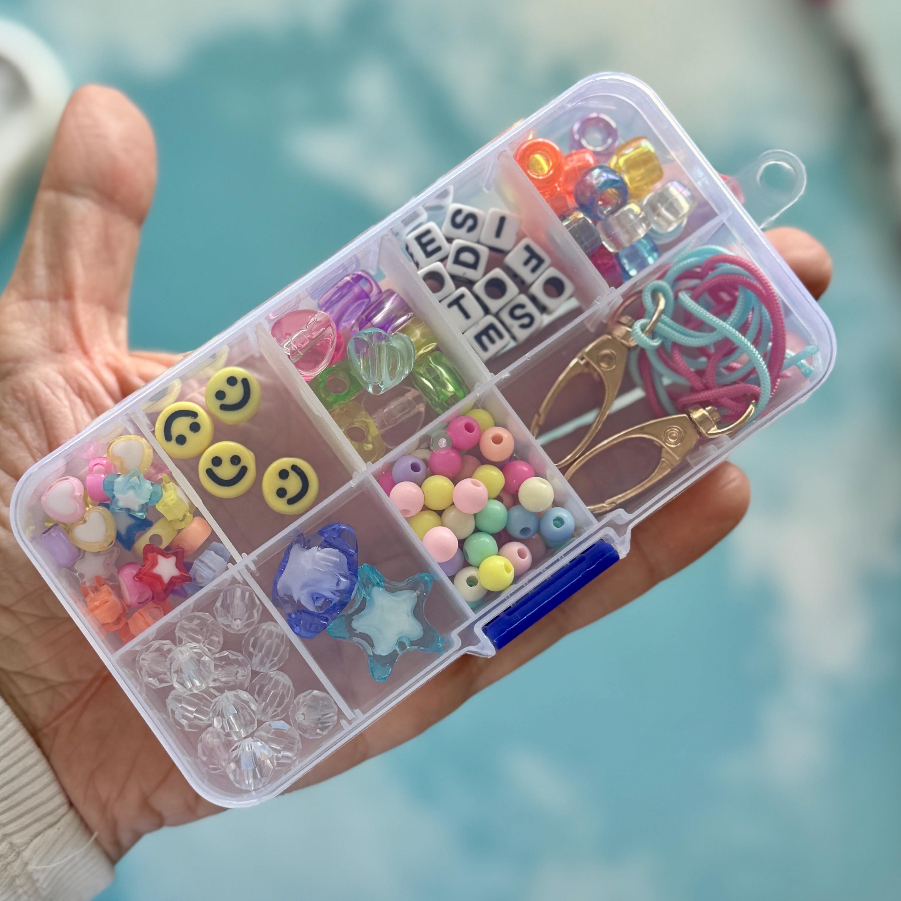 BFF Beaded Keychain Set, Y2K Sparkly Zipper Pulls