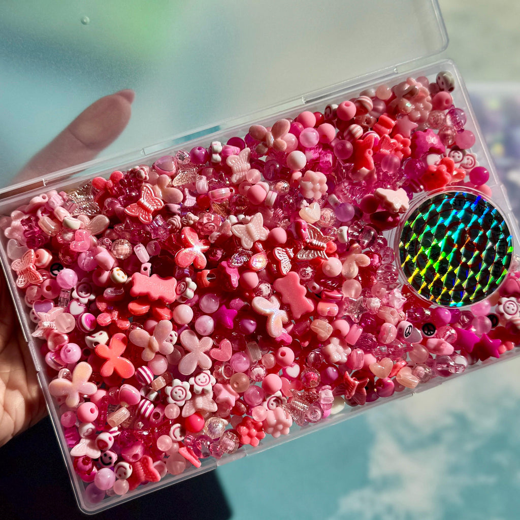 Bead Boxes! Half pound of Kawaii Kandi Kidcore Color-Themed Beads, Bead Collection