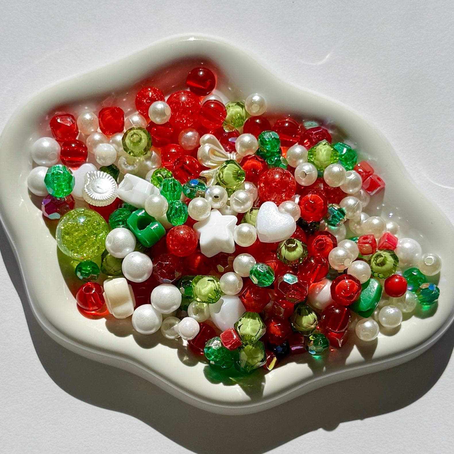 Bead Bags! Mystery Kawaii Kandi Kidcore Color-Themed Bags of Beads, Bead Scoop, 100 pcs