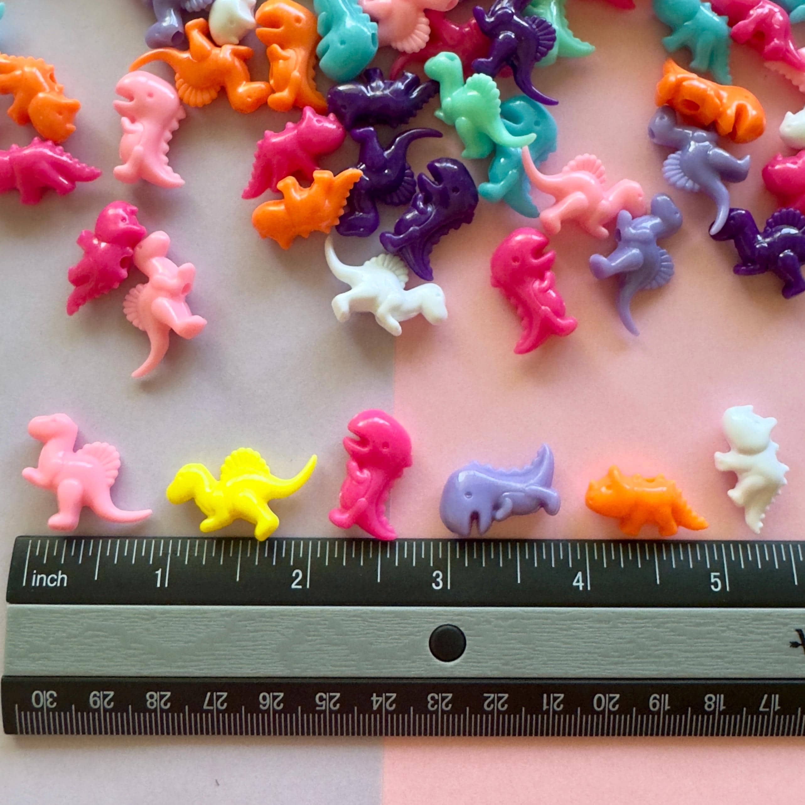 50 pcs Light Purple Dinosaur Beads: Kidcore Y2K Jewelry, Crafts